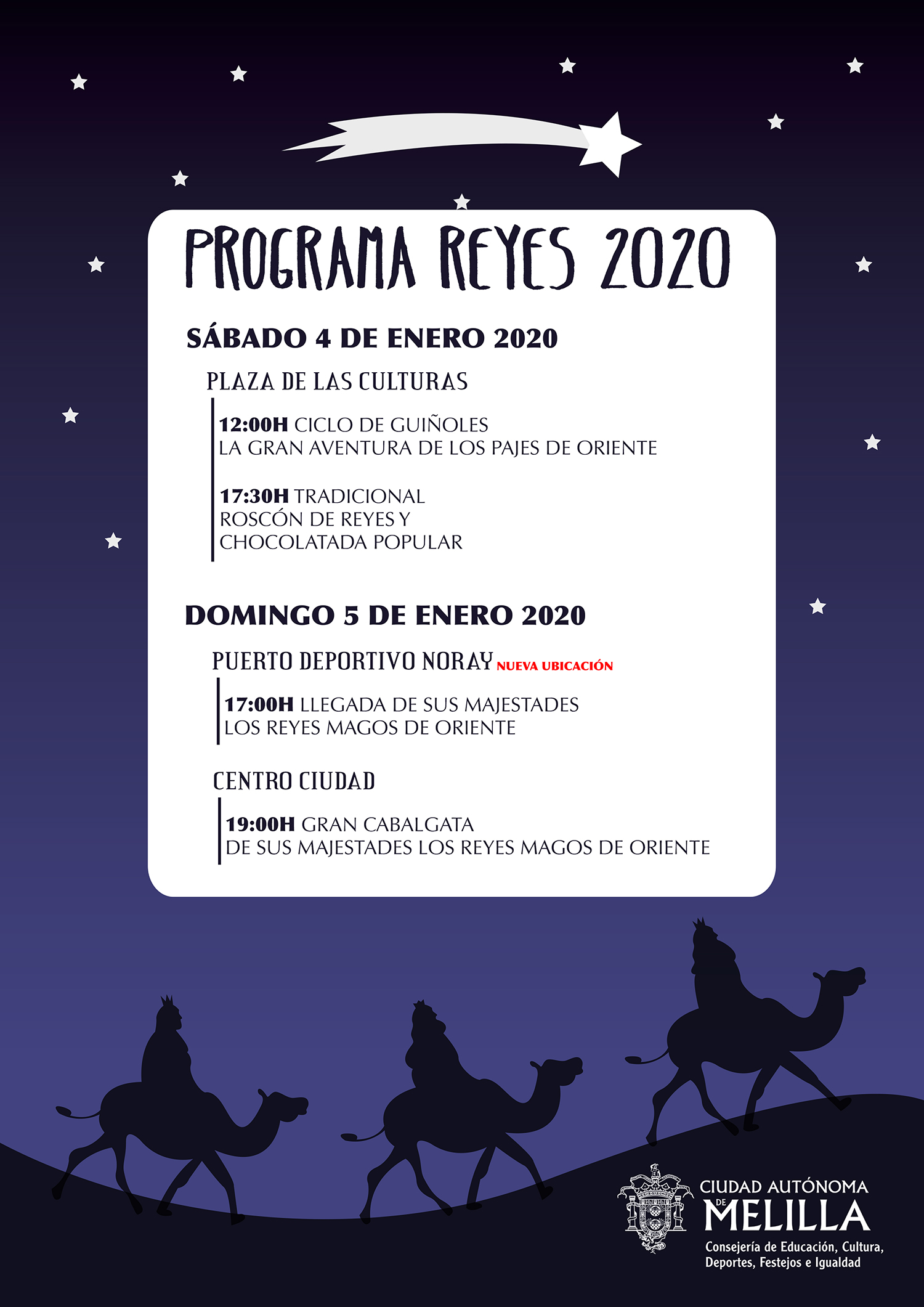 Cartel Programa Reyes 2020