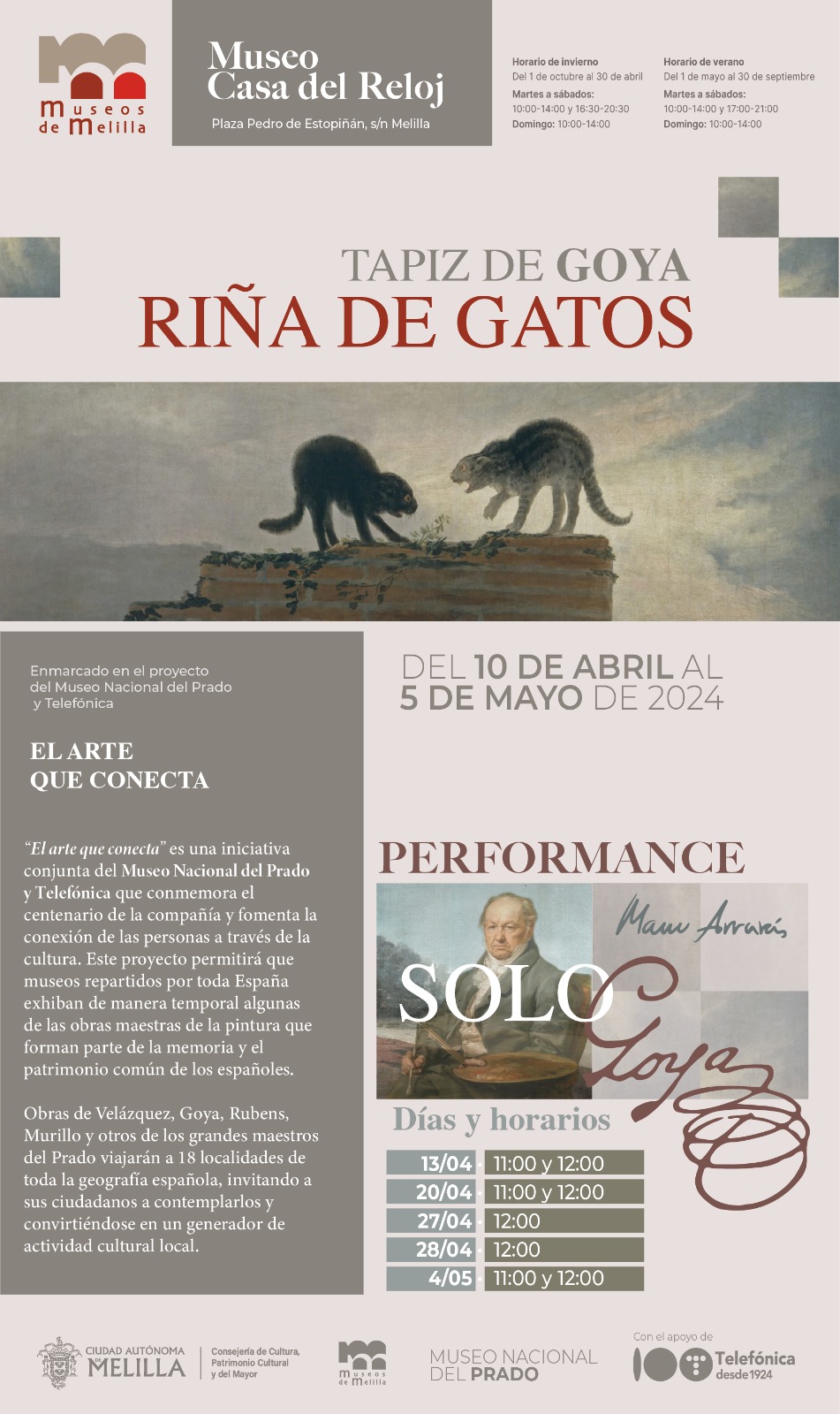 Cartel Exposicin - Tapiz de Goya ''Ria de Gatos''