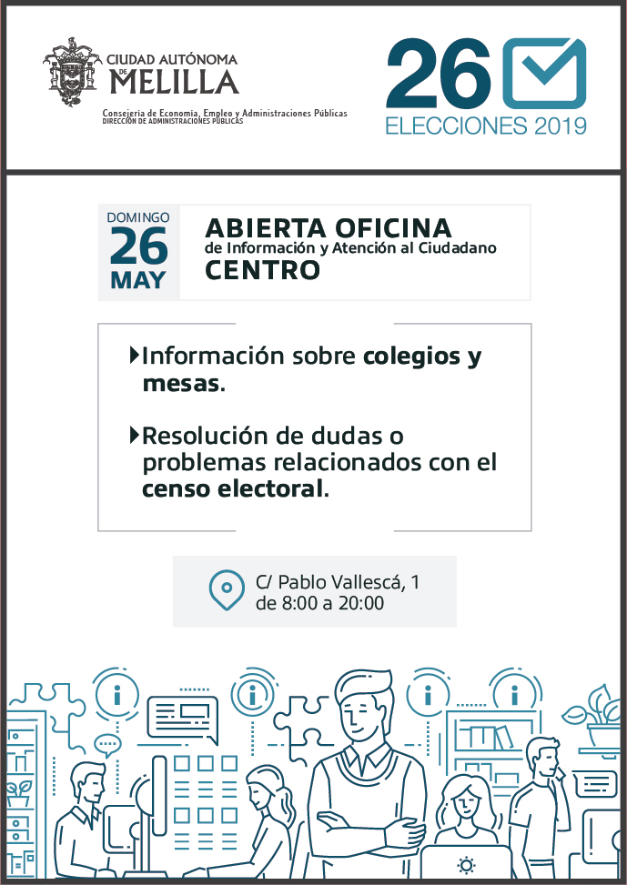 ABIERTA OFICINA de Informacin y Atencin al Ciudadano CENTRO - Elecciones 2019