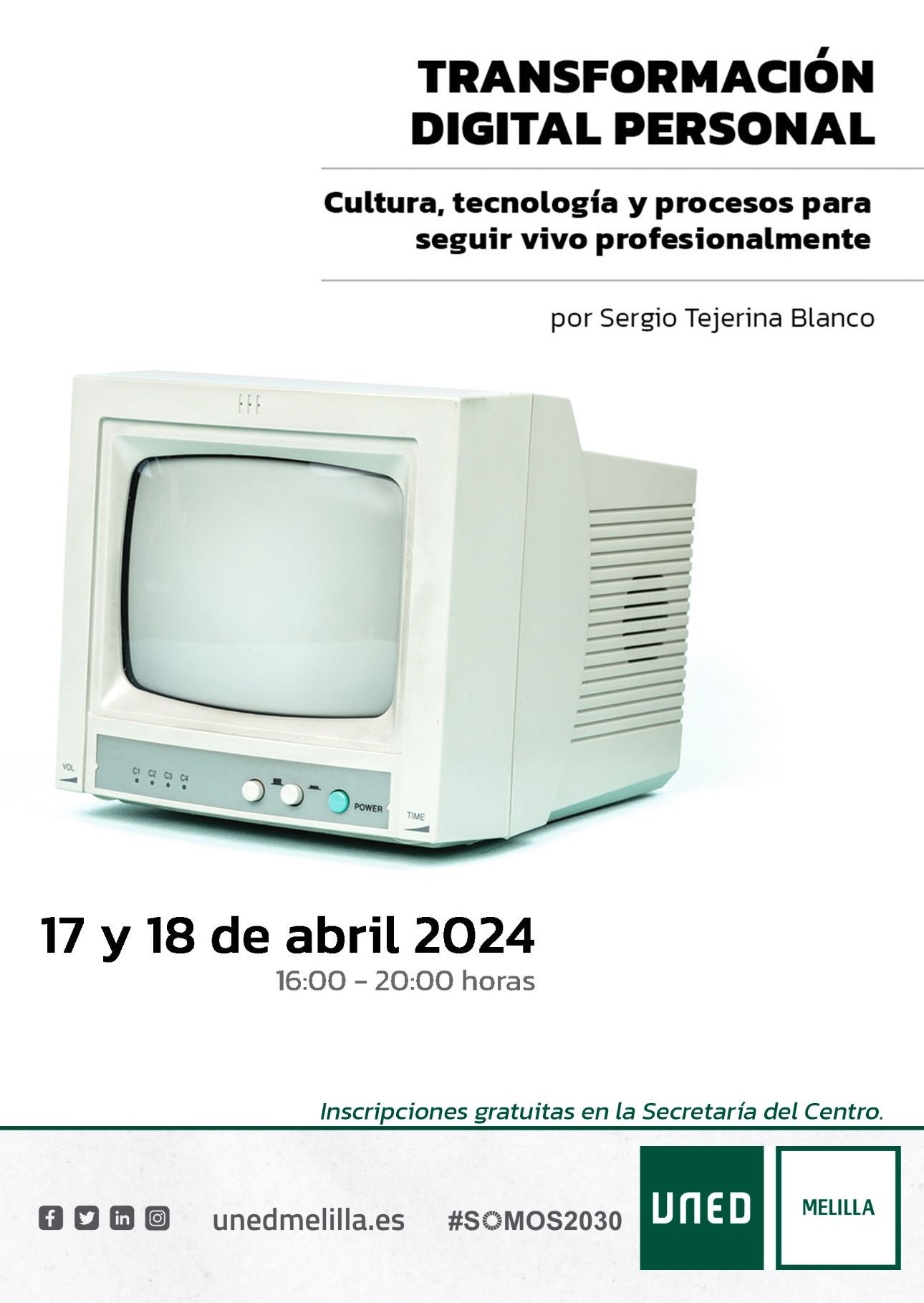 Cartel Curso de Transformacin Digital Personal - UNED Melilla