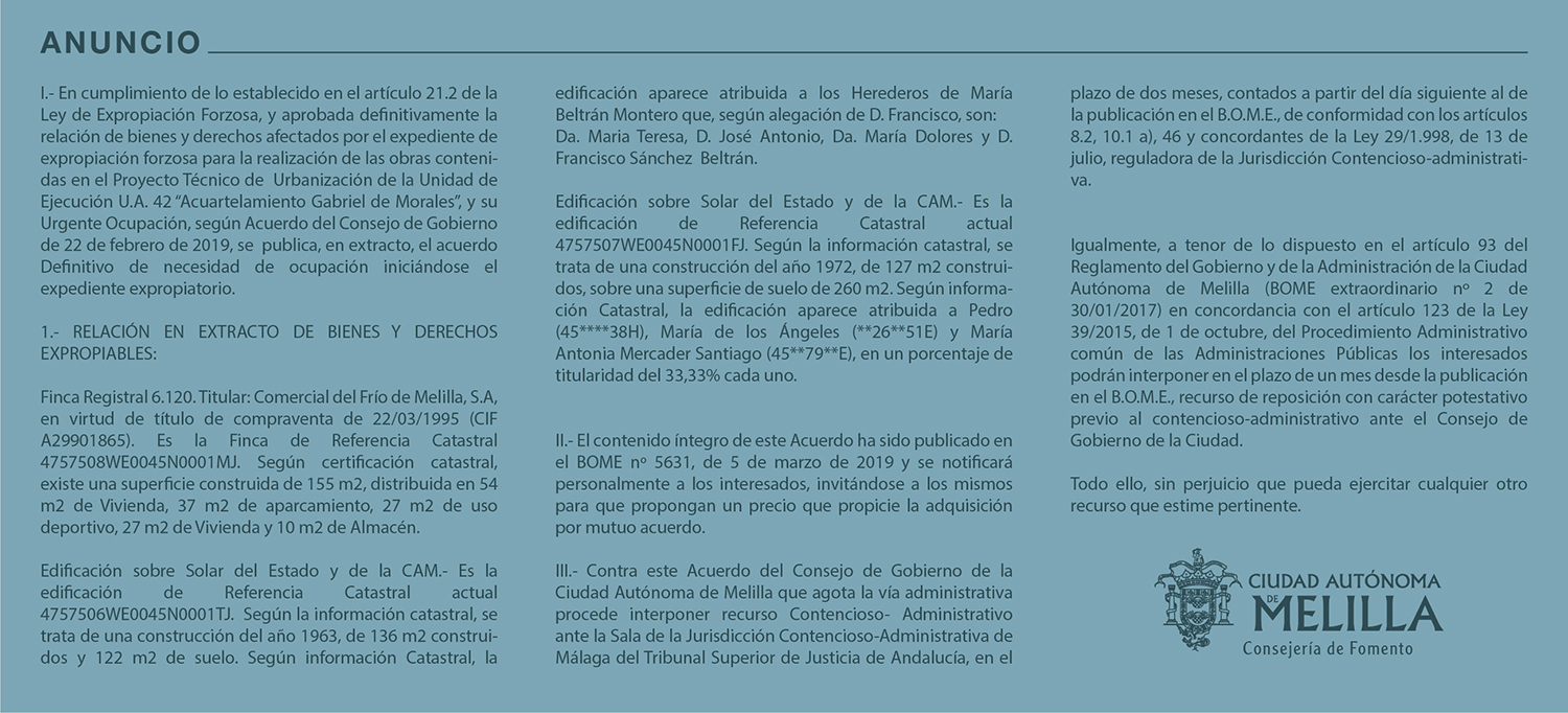 Cartel-Aprobacin definitiva del proyecto de urbanizacin de la unidad de actuacin ua- 42 