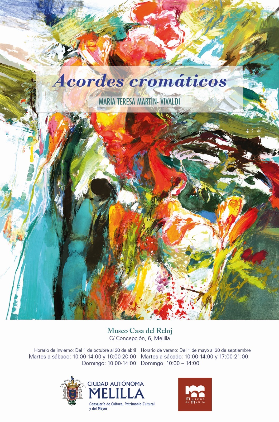 Cartel Exposición de María Teresa Martín-Vivaldi ''Acordes Cromáticos''