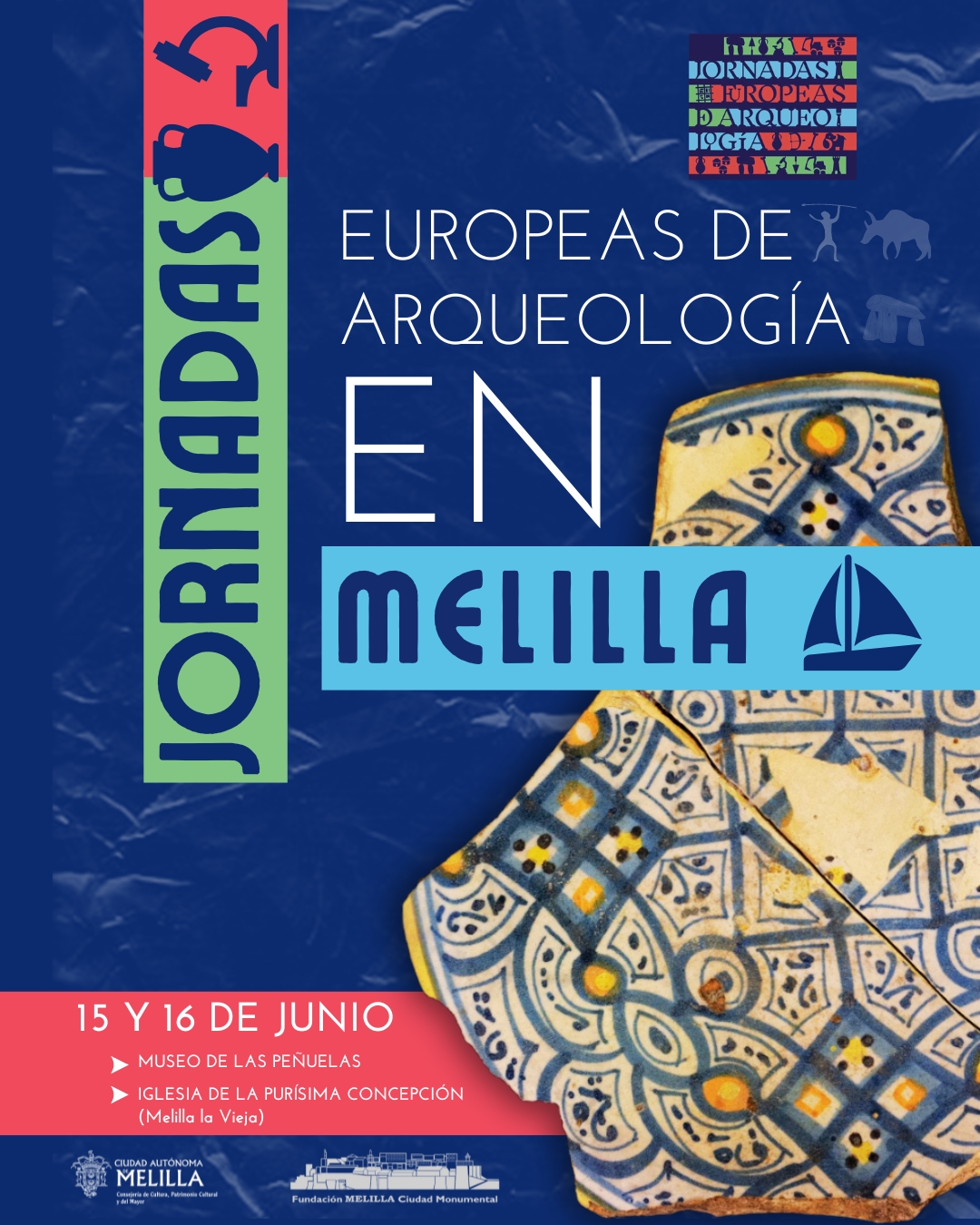 Cartel Jornadas europeas de arqueologa en Melilla