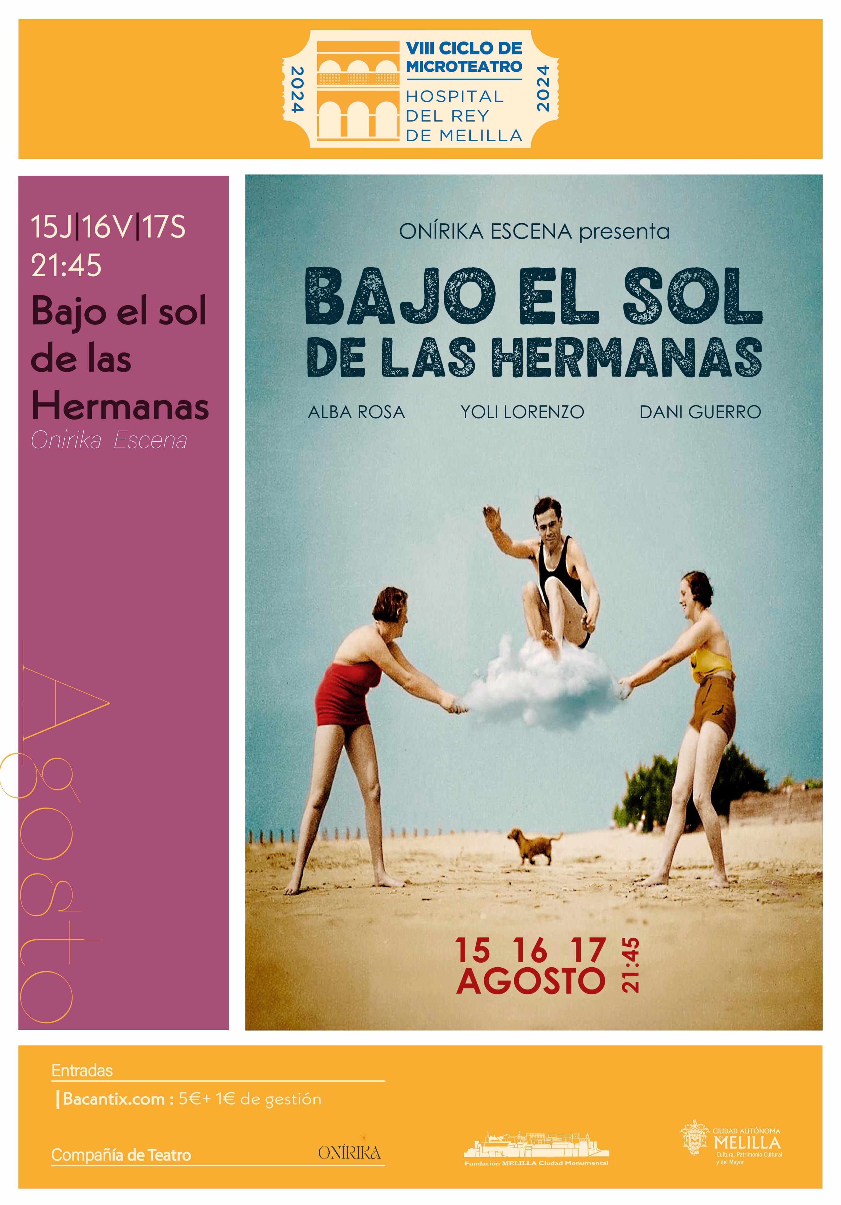 Cartel VIII Ciclo de Microteatro - Bajo el Sol de las Hermanas