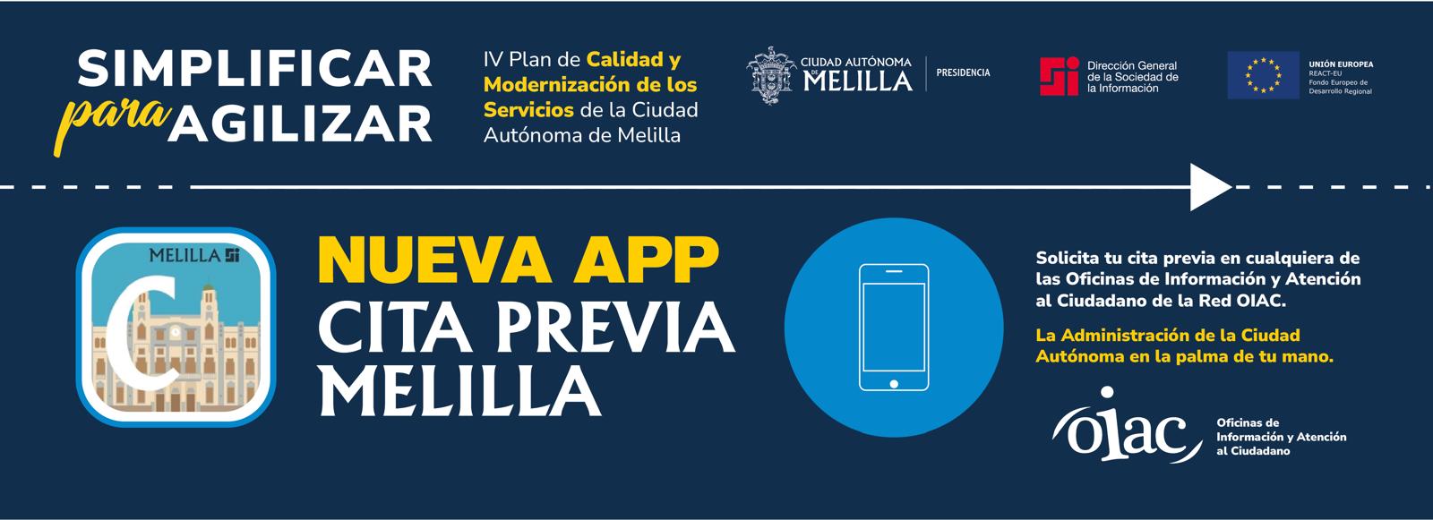 Nueva APP Cita Previa Melilla