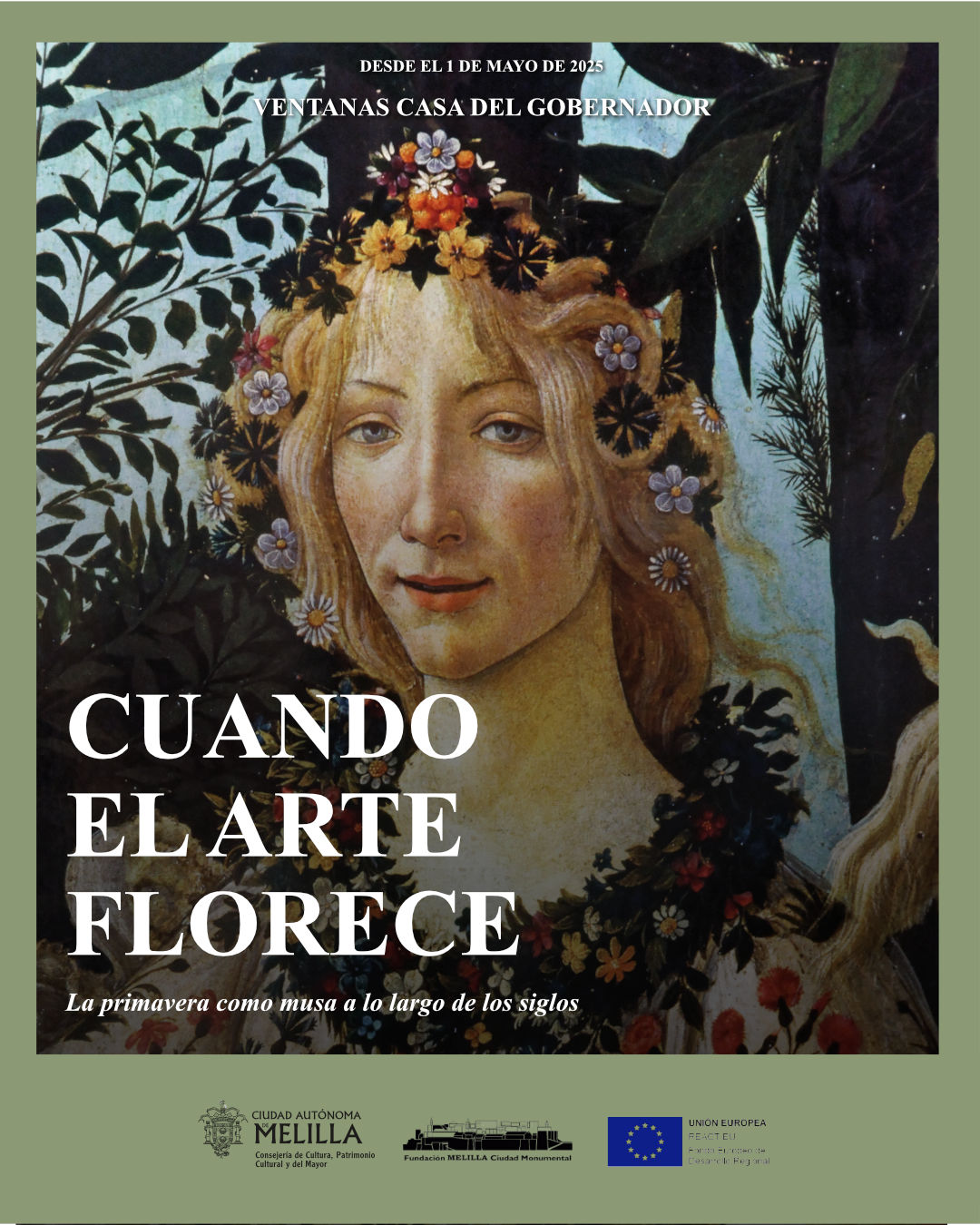 Cartel Exposicin Cuando el Arte Florece - Ventanas Casa del Gobernador