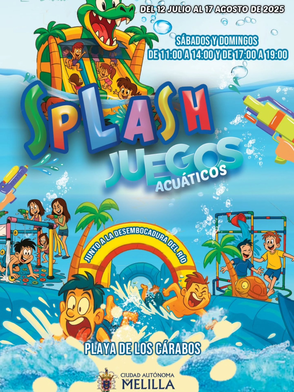 Cartel Splash Juegos Acuticos