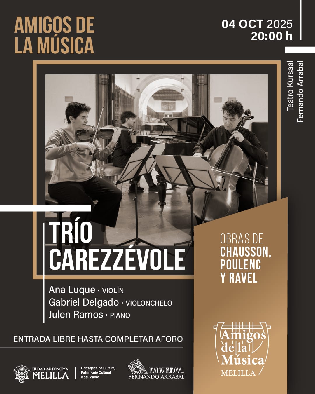 Cartel Amigos de la M�sica - Tr�o Carezzevole