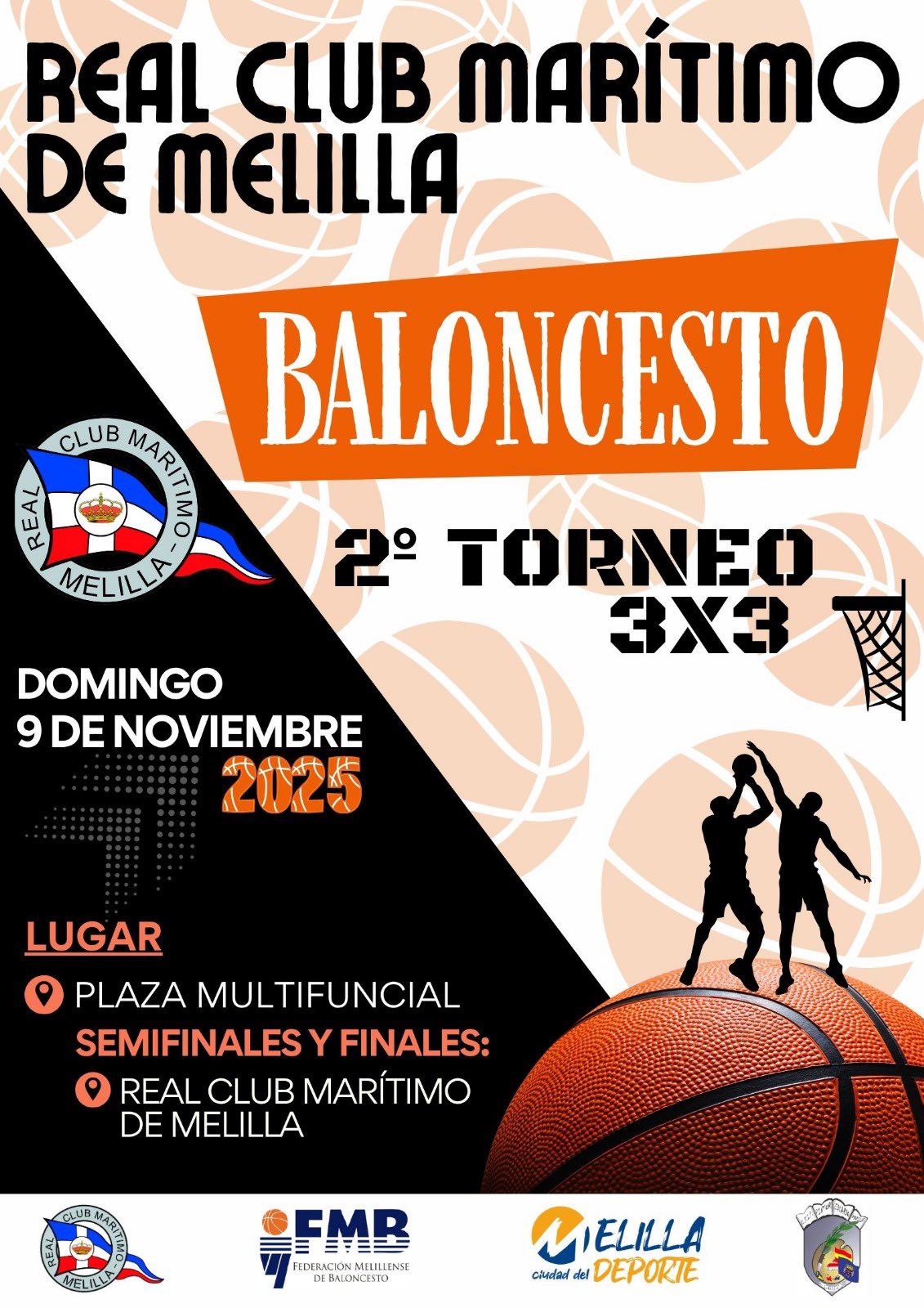 Cartel II Torneo 3x3 Real Club Martimo de Melilla