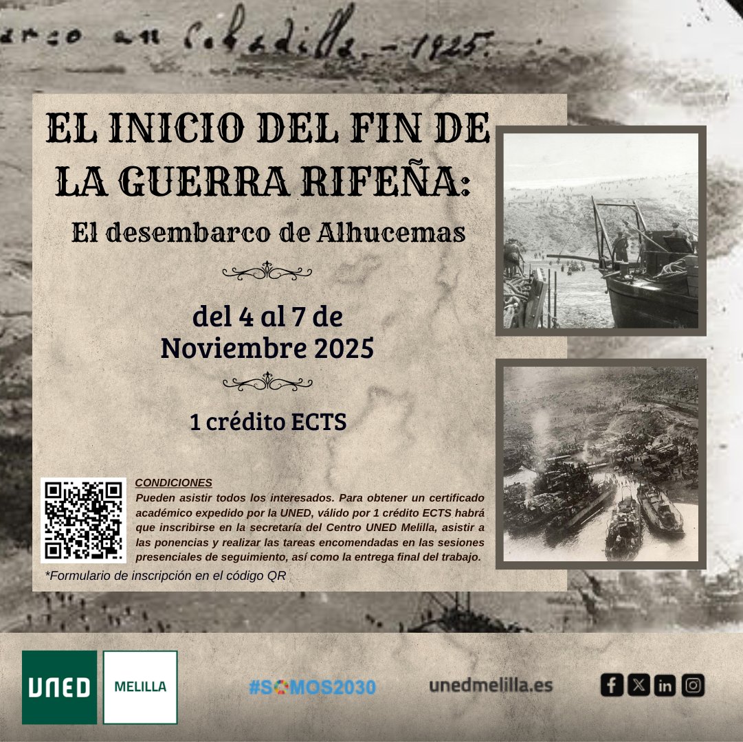 Cartel Curso - El inicio del fin de la guerra rifea: el desembarco de Alhucemas