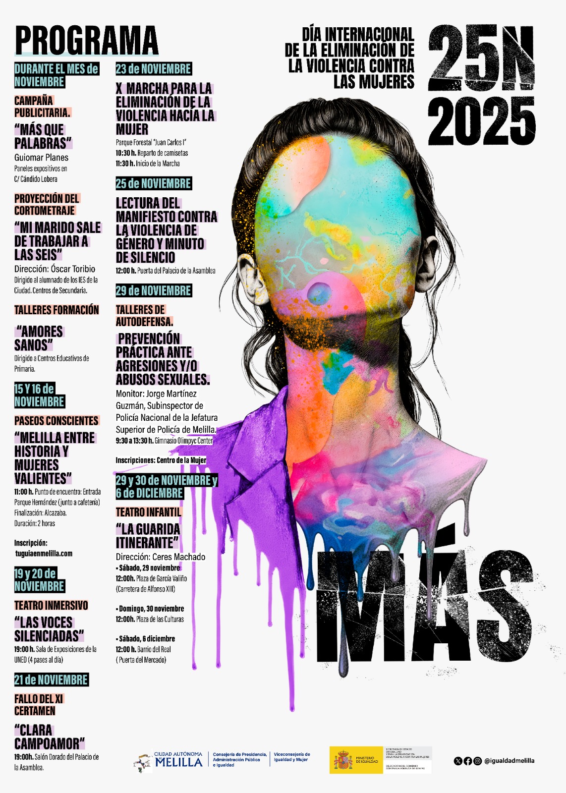 Cartel Programa del Da Internacional de la Eliminacin de la Violencia contra las Mujeres - 2025