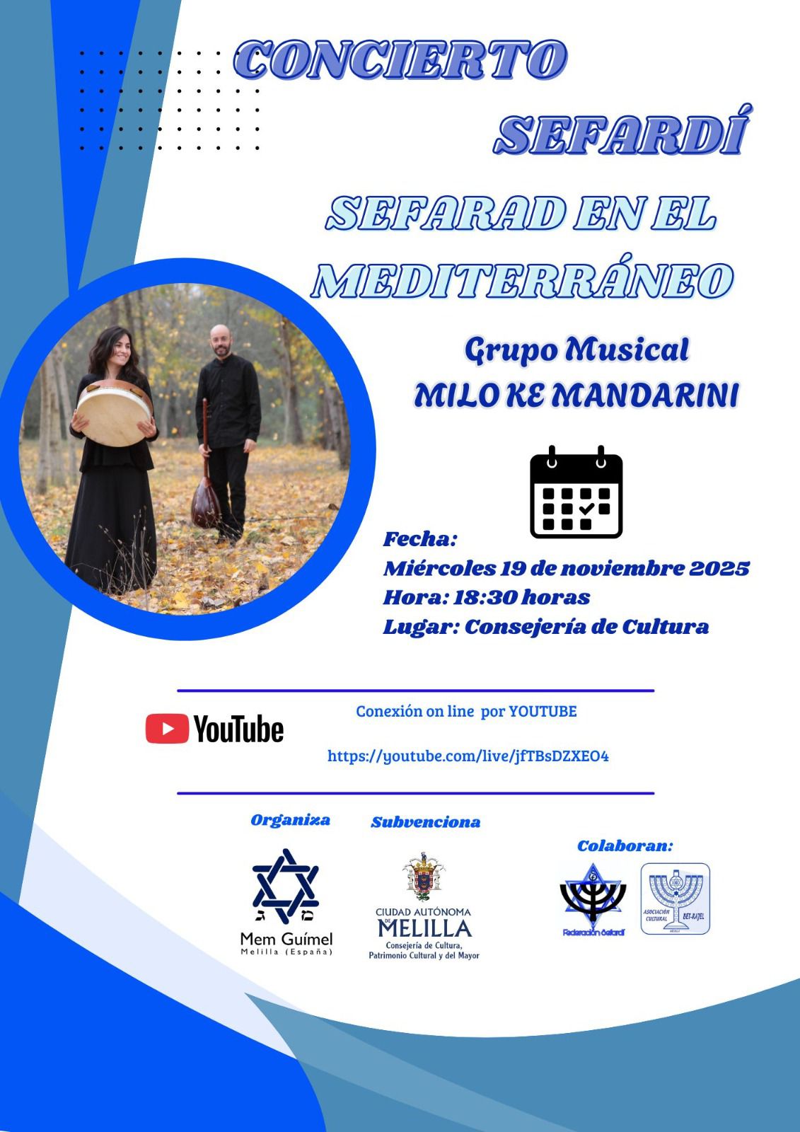 Cartel Sefarad en el Mediterrneo - Grupo Musical Milo Ke Mandarini