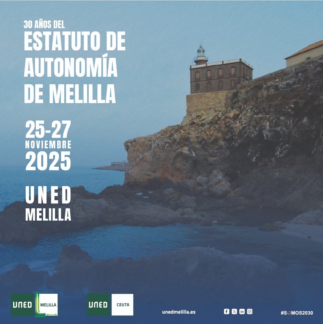 CARTEL UNED Melilla - Jornadas 30 aos del Estatuto de Autonoma de Melilla
