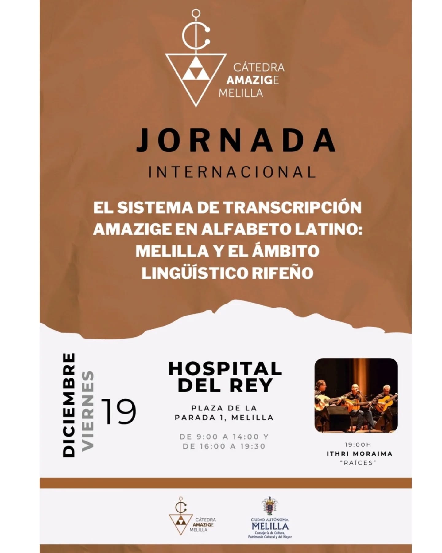 CARTEL Jornada Internacional en Melilla: El sistema de transcripci�n amazige en alfabeto latino