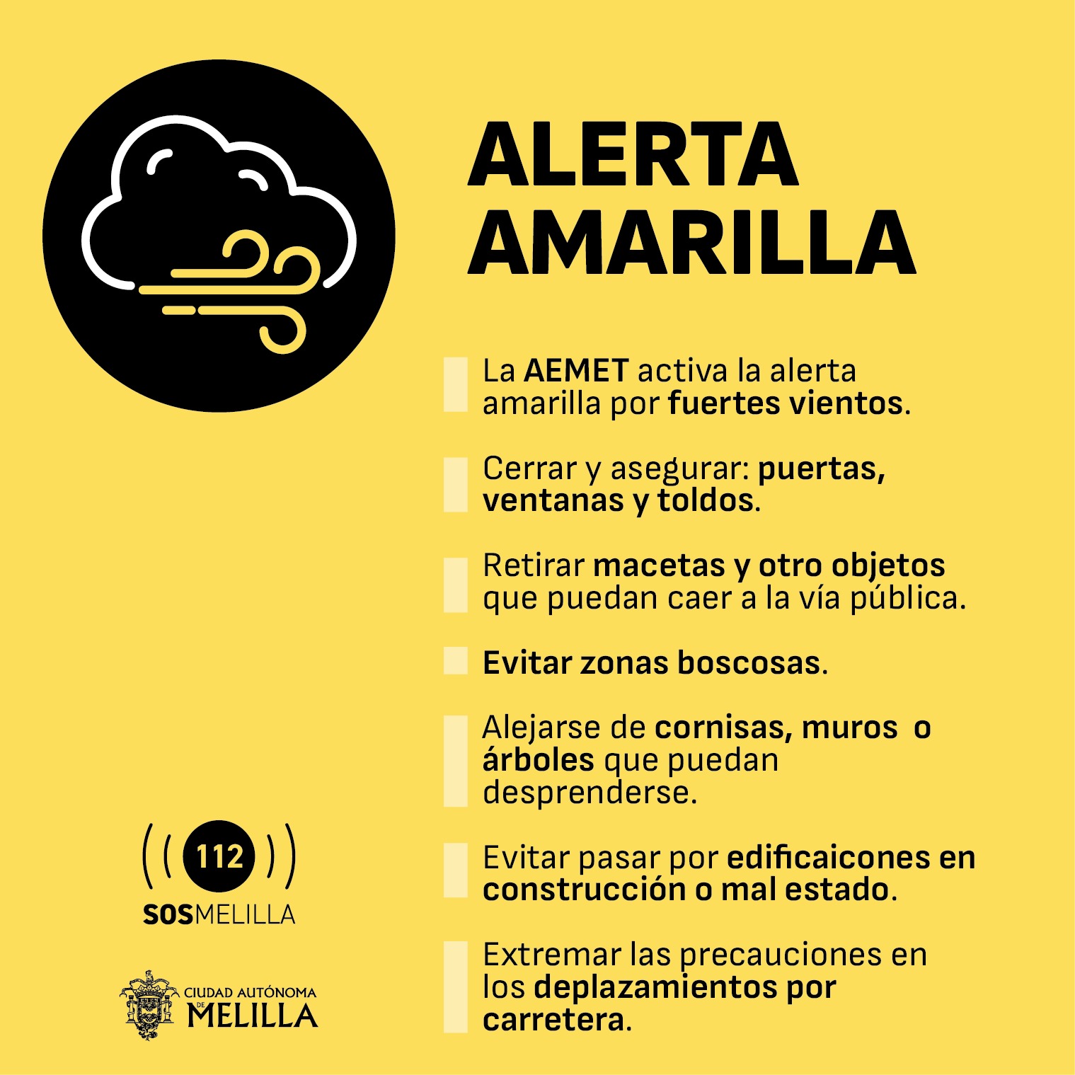 Cartel Alerta Amarilla 22/01/2026