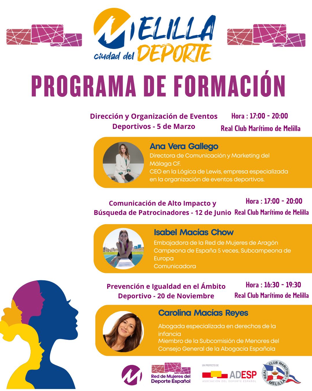 CARTEL Programa de Formaci�n - Melilla, Ciudad del Deporte