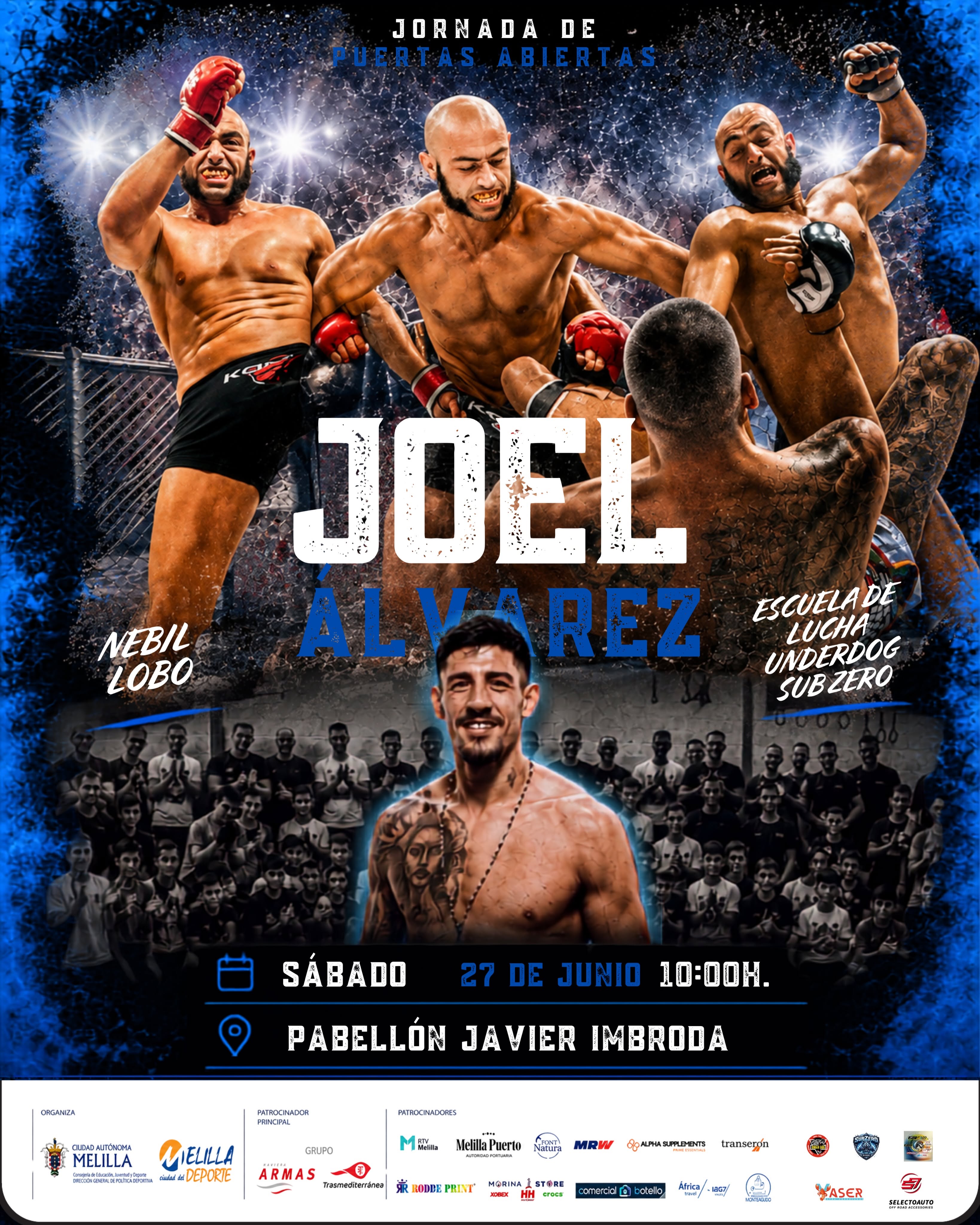 CARTEL Jornada de puertas abiertas Escuela de lucha Underdog Sub Zero
