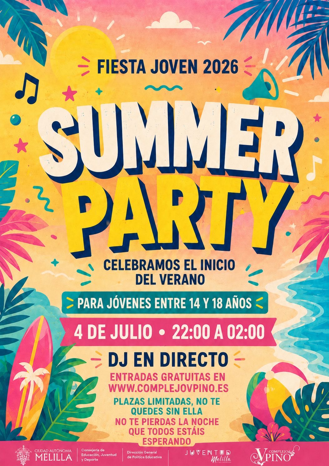 Cartel Fiesta Joven 2026 - Summer Party