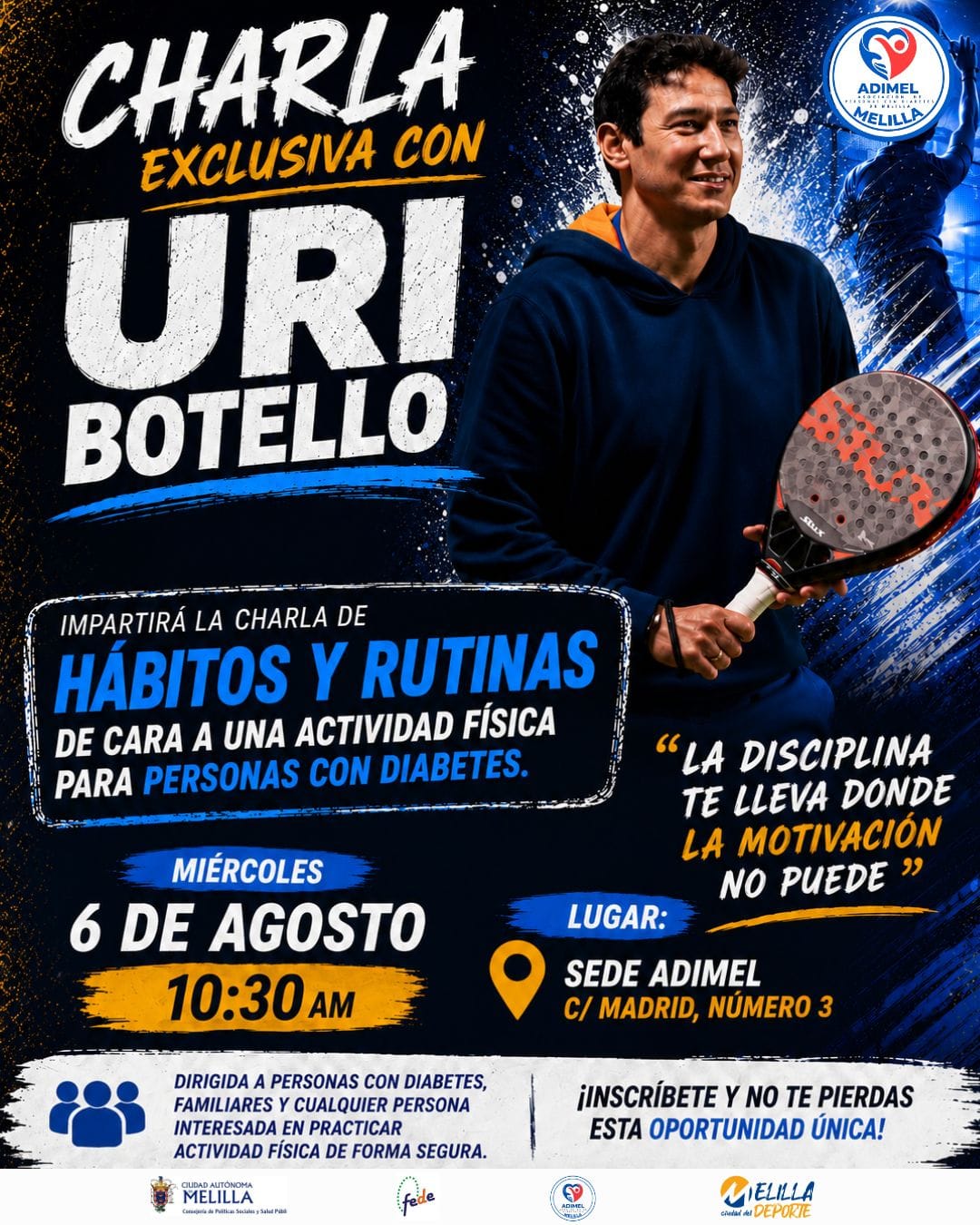Cartel Charla exclusiva con Uri Botello