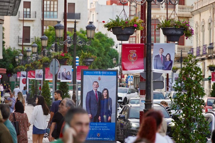 LA CIUDAD DE MELILLA SE PREPARA PARA RECIBIR A SUS MAJESTADES LOS REYES DE ESPA�A
