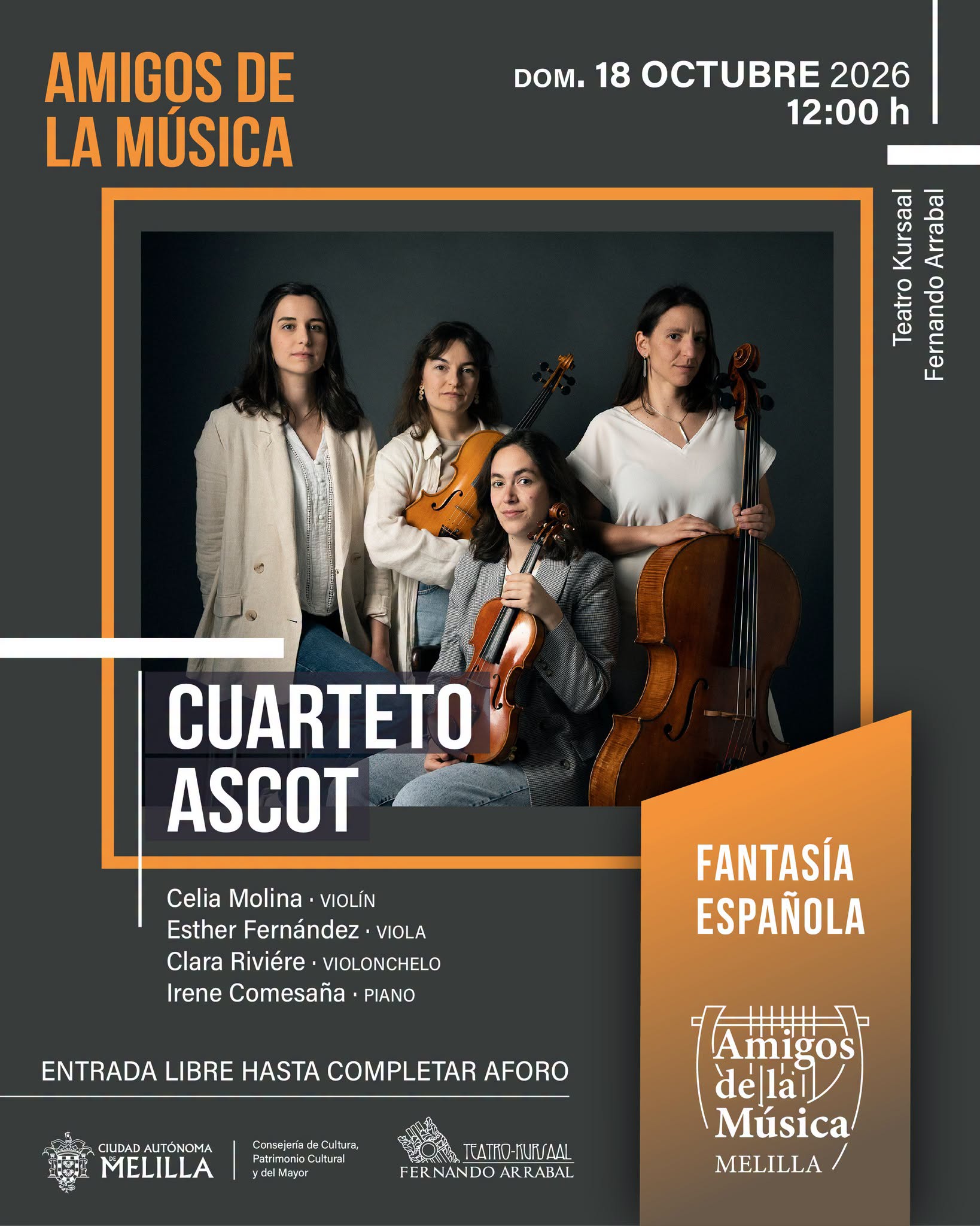 CARTEL Amigos de la M�sica - Cuarteto Ascot