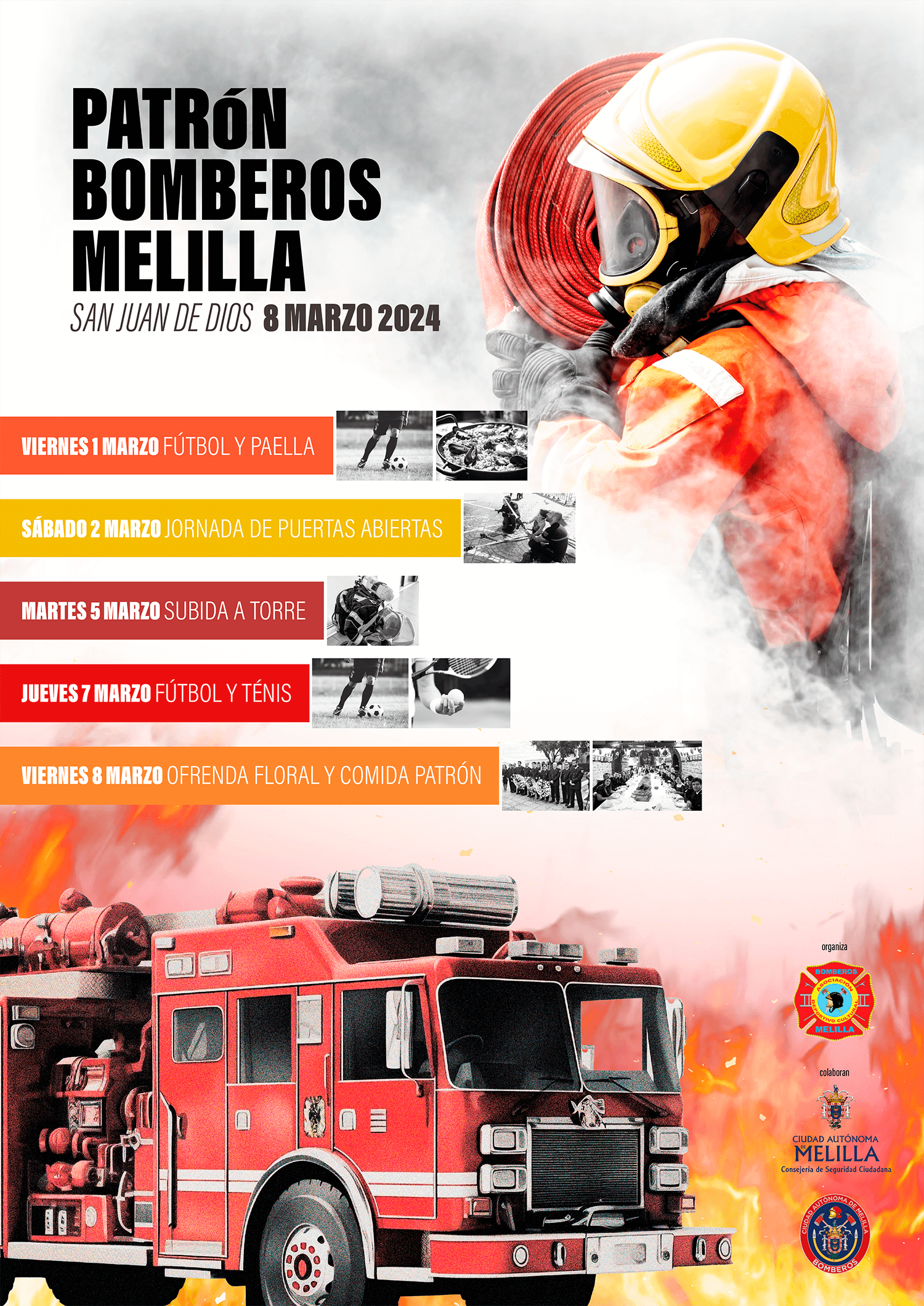 Cartel Patrn Bomberos Melilla 2024