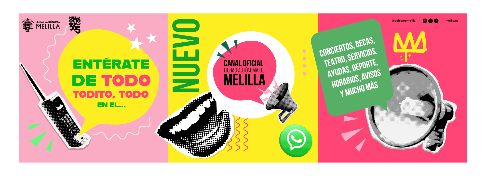 Campaa del Canal Oficial de WhatsApp de la Ciudad Autnoma de Melilla