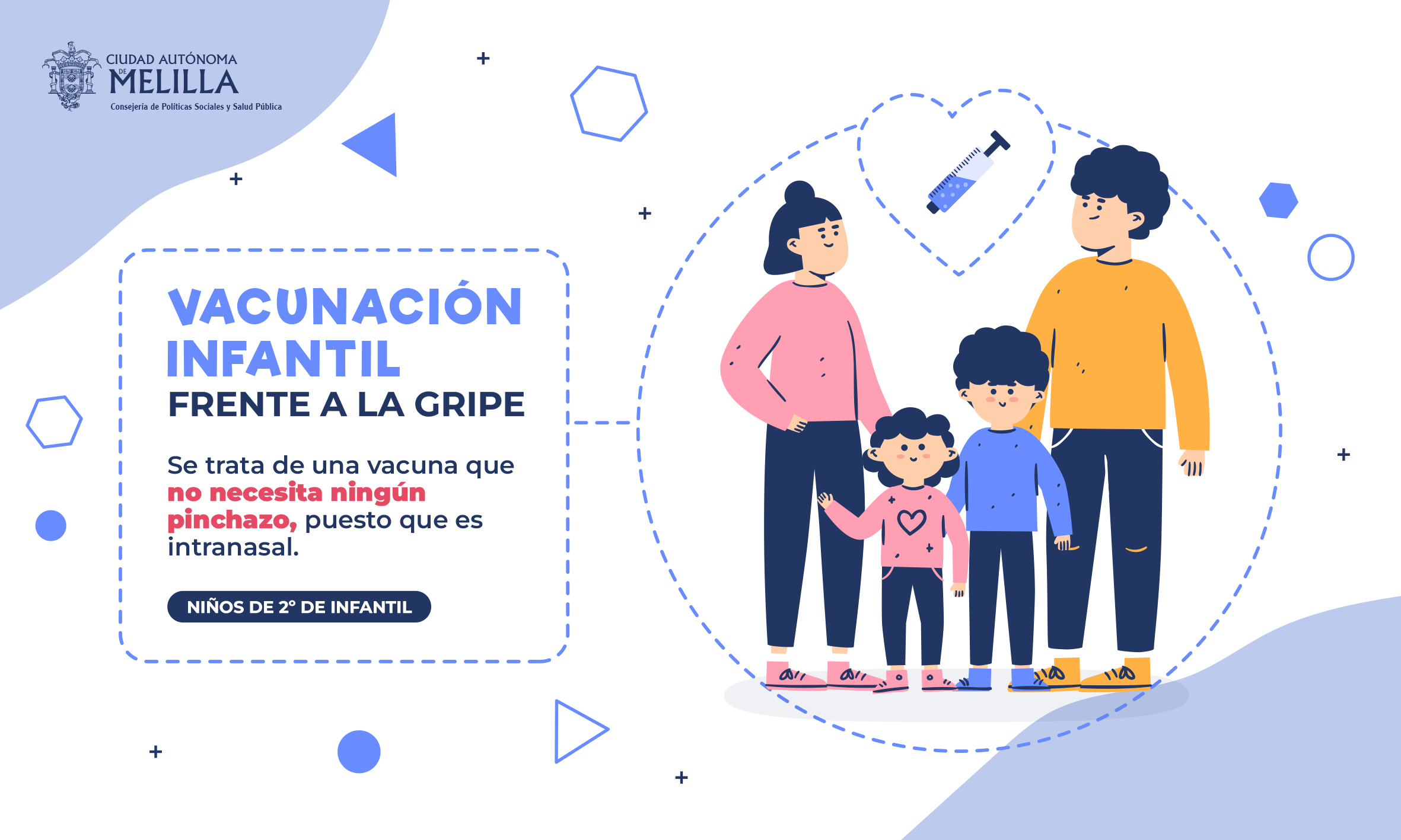 Cartel Campaa de vacunacin infantil contra la gripe 2024
