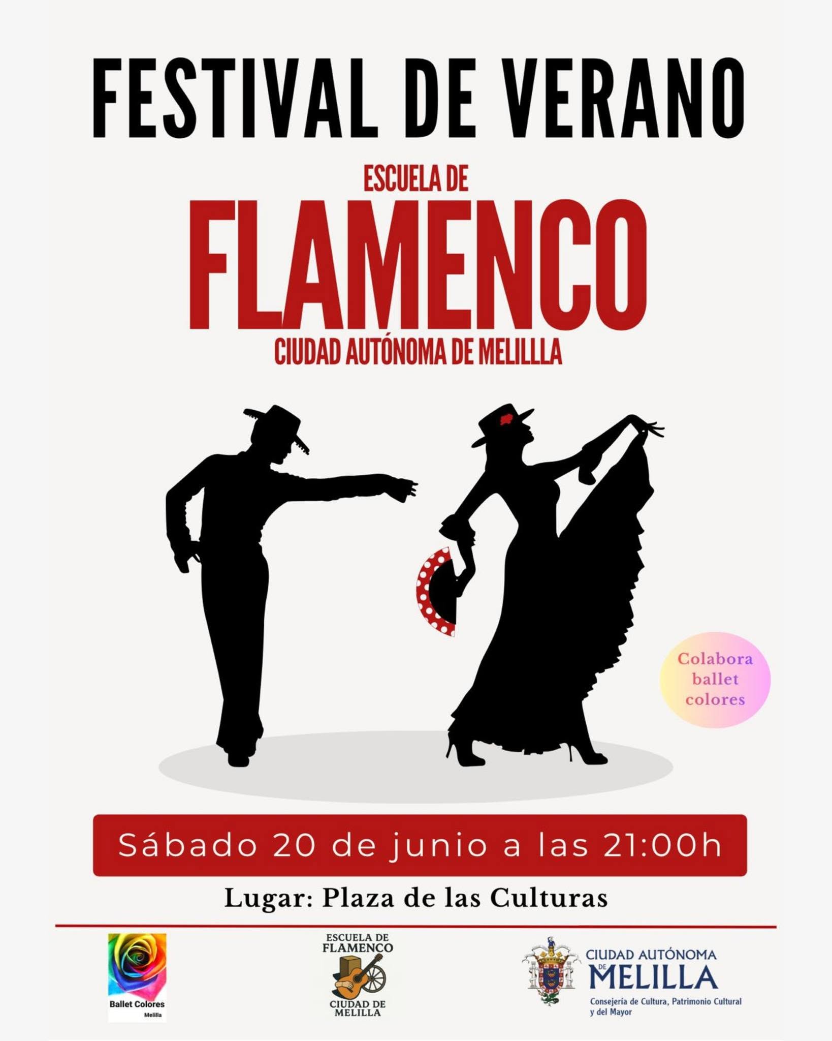 CARTEL Escuela de Flamenco de Melilla - Festival de Verano 2026