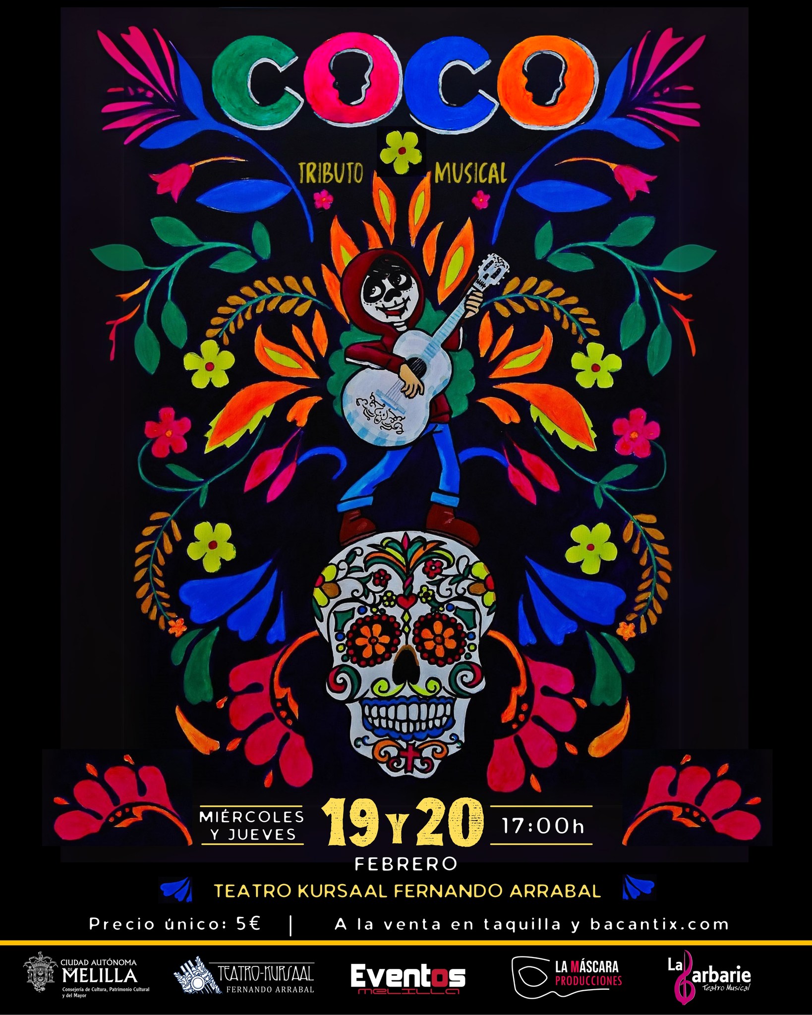 Cartel Teatro Kursaal - Coco, tributo musical