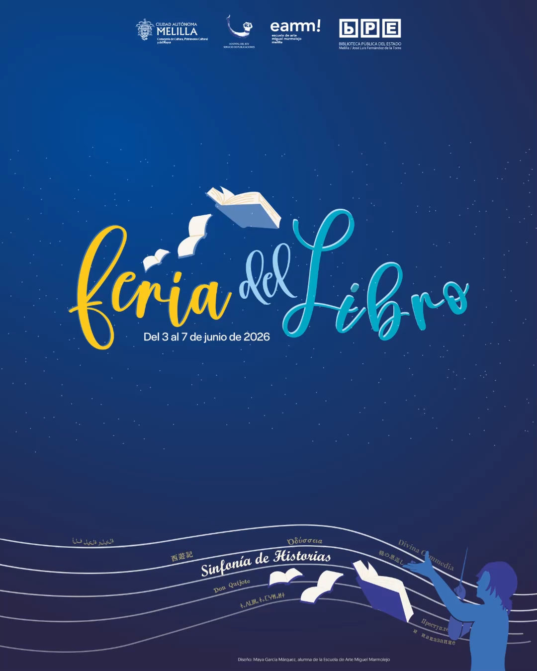 Cartel Feria del Libro de Melilla 2026