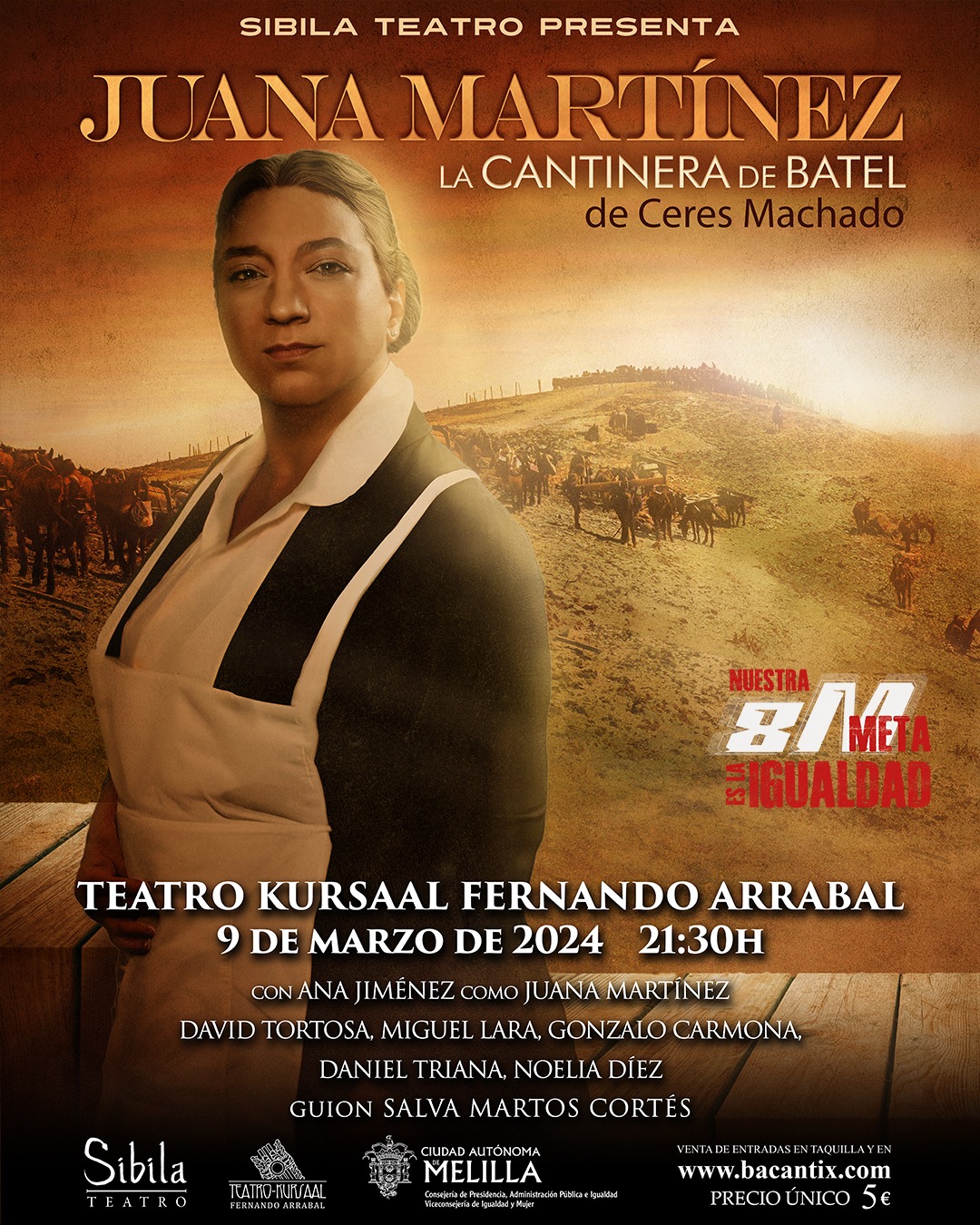 CARTEL TEATRO KURSAAL - JUANA MARTINEZ, LA CANTINERA DE BATEL