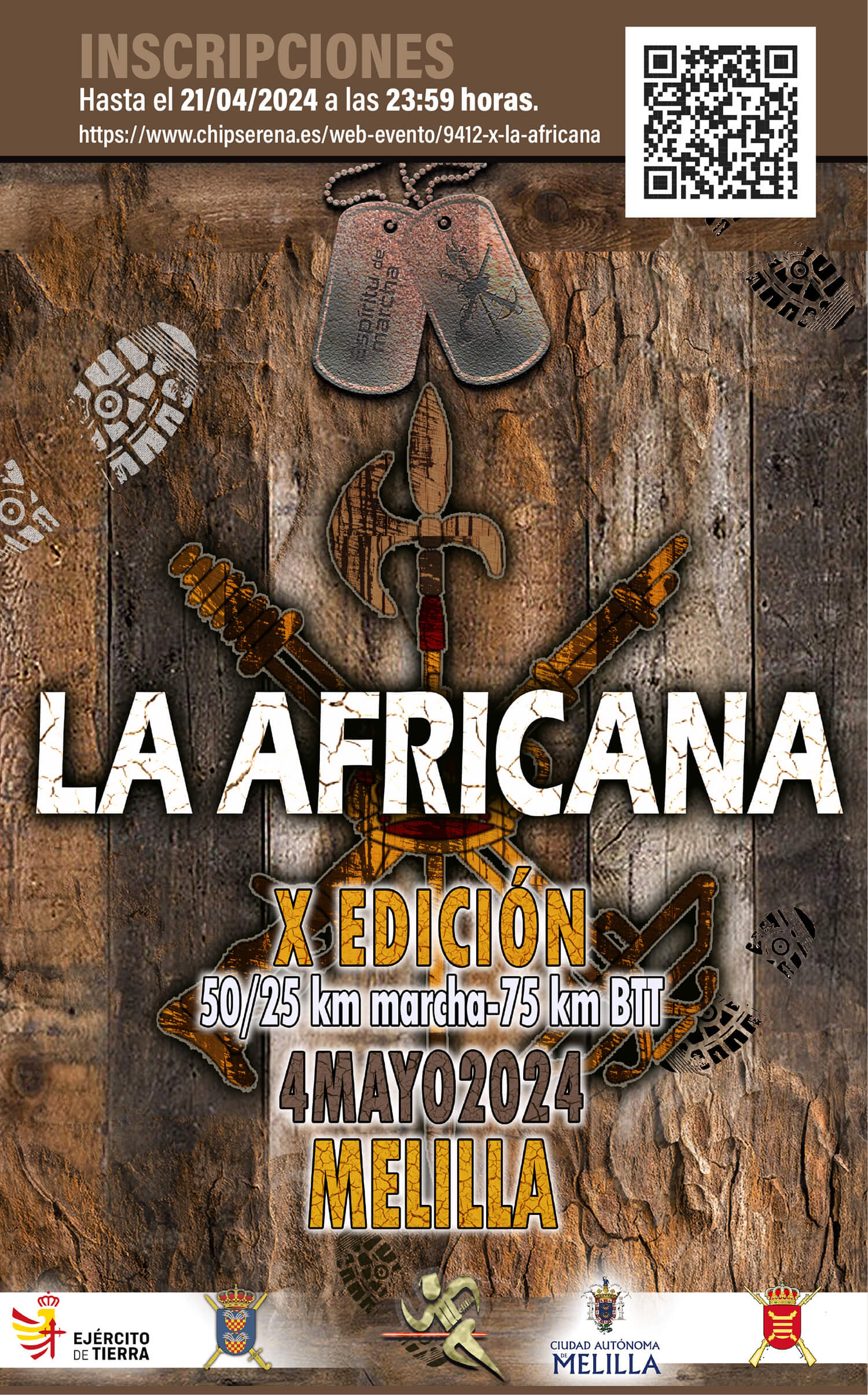 Inscripciones X Carrera Africana de la Legin en Melilla
