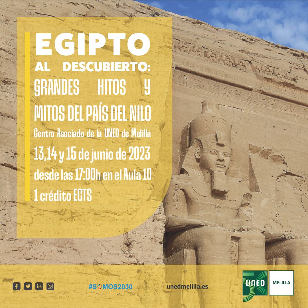 Cartel Curso - Egipto al descubierto: grandes hitos y mitos del pas del Nilo