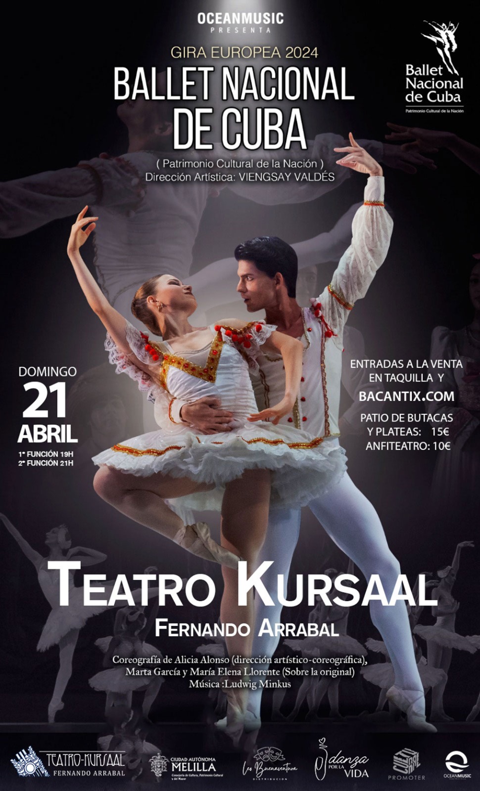 Cartel Teatro Kursaal - Ballet Nacional de Cuba