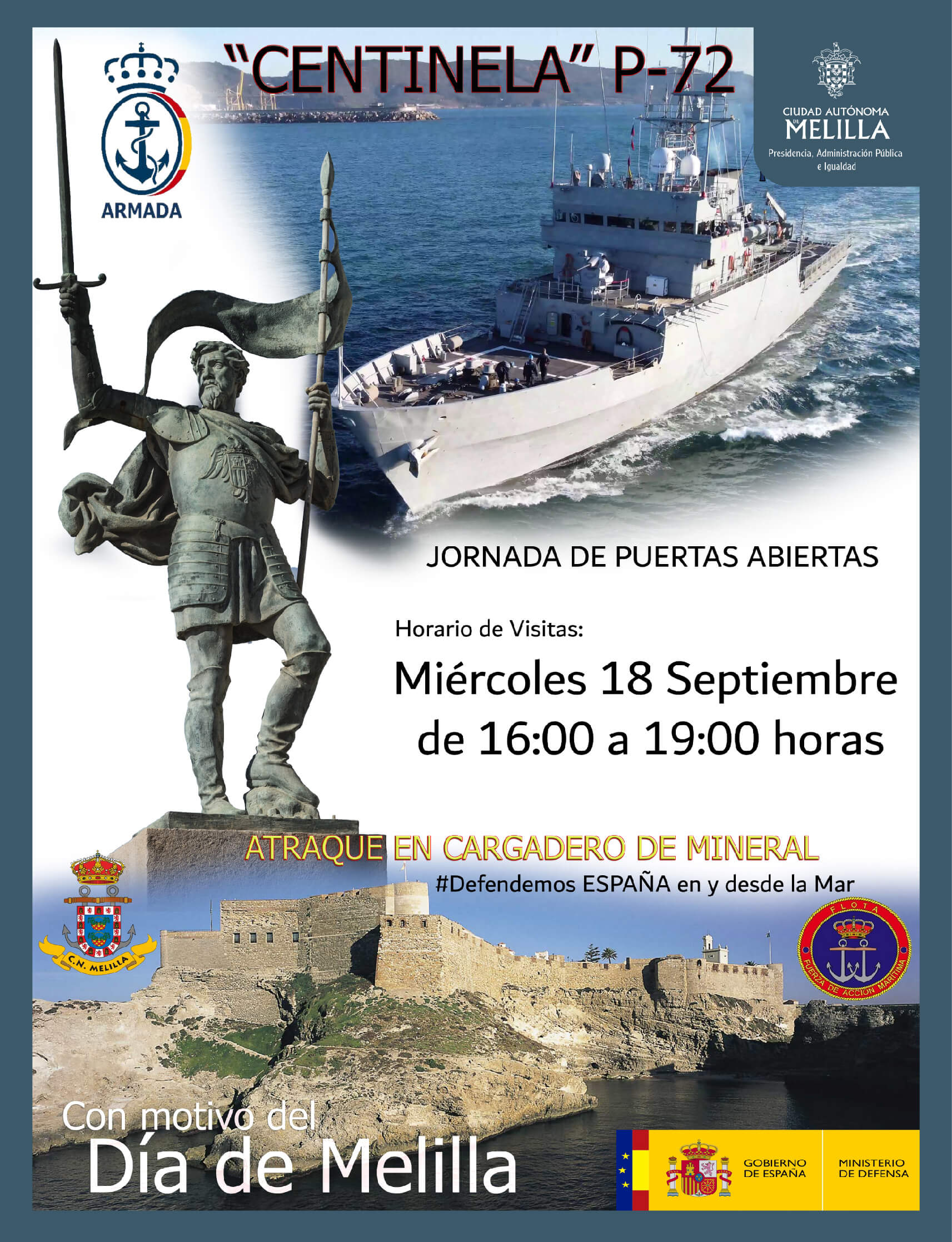 Cartel Visita del Buque de Asalto 
