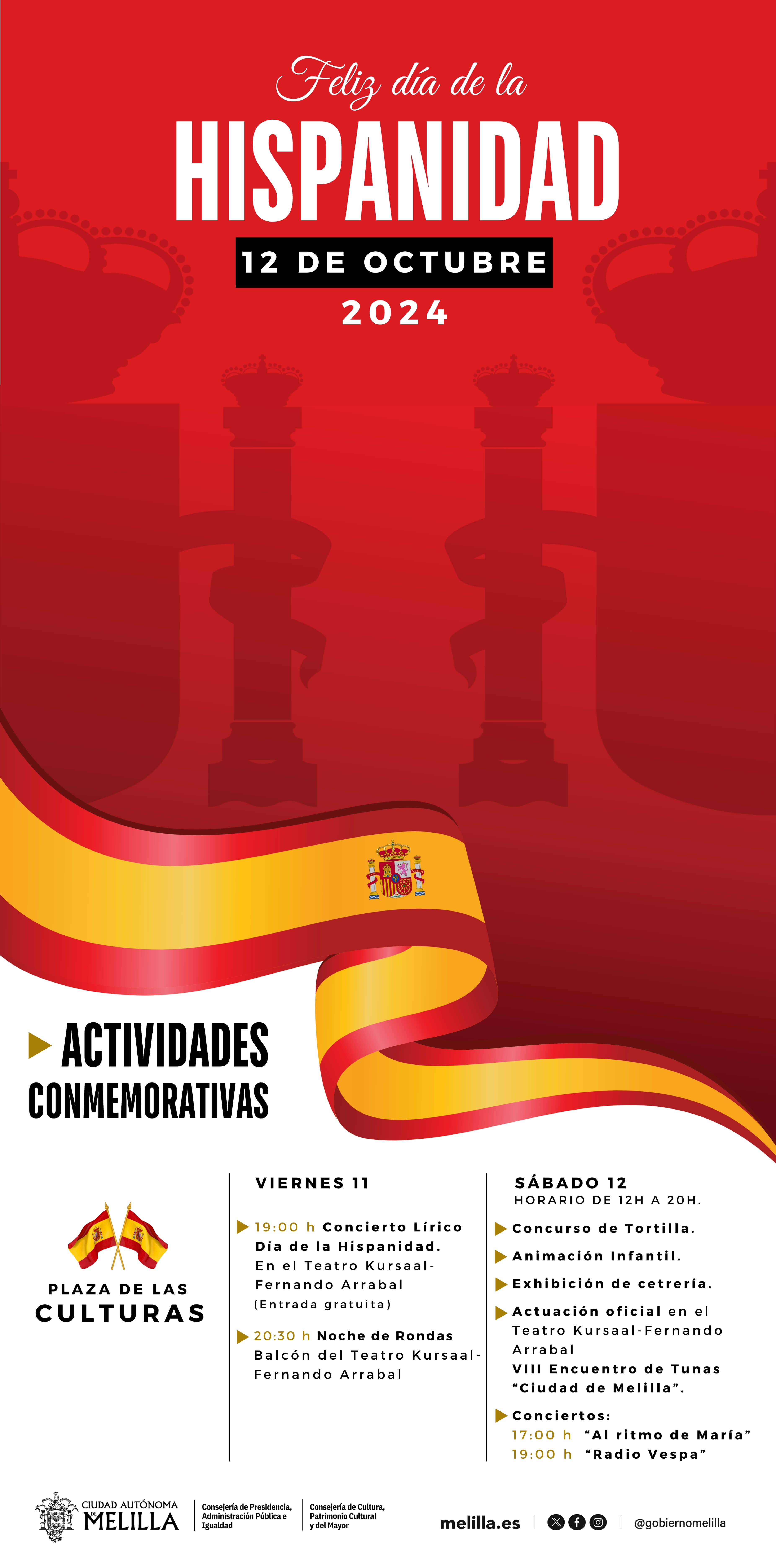 Cartel Actividades Conmemorativas del Da de la Hispanidad 2024