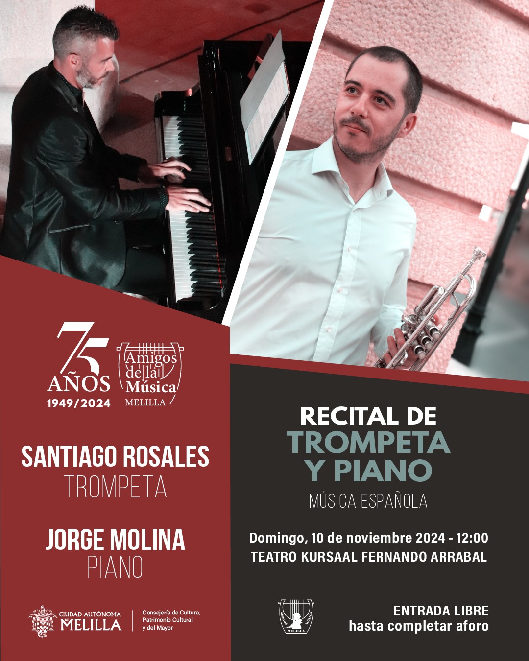 CARTEL Amigos de la msica - Recital de Trompeta y Piano