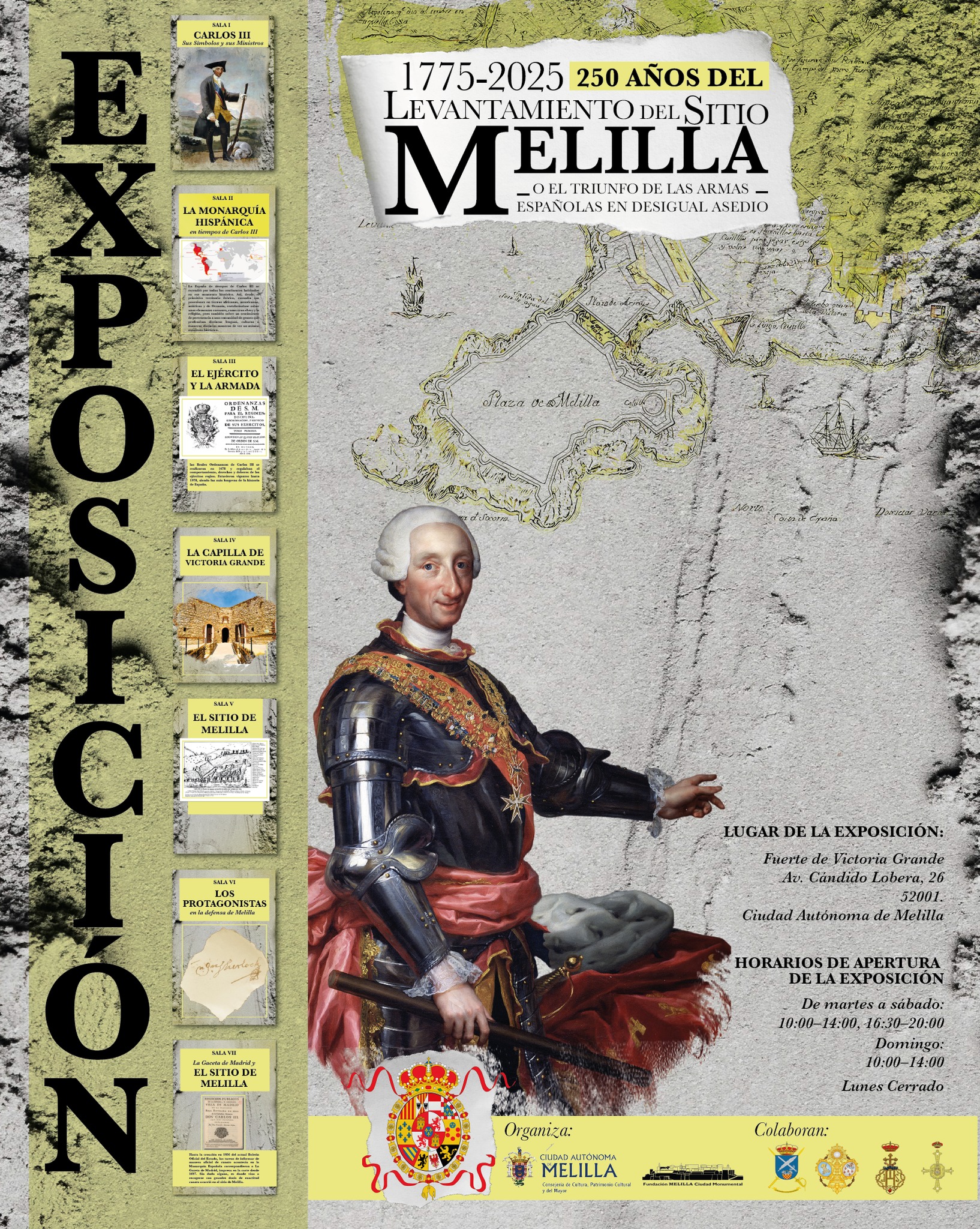 Cartel Exposicin 250 aos del Levantamiento del Sitio de Melilla