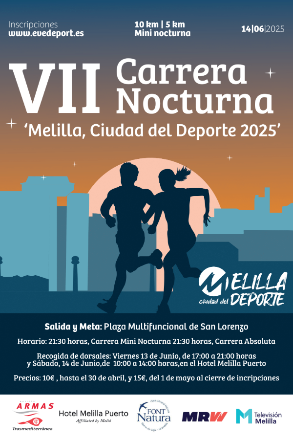 CARTEL VII Carrera Nocturna 'Melilla, Ciudad del Deporte'