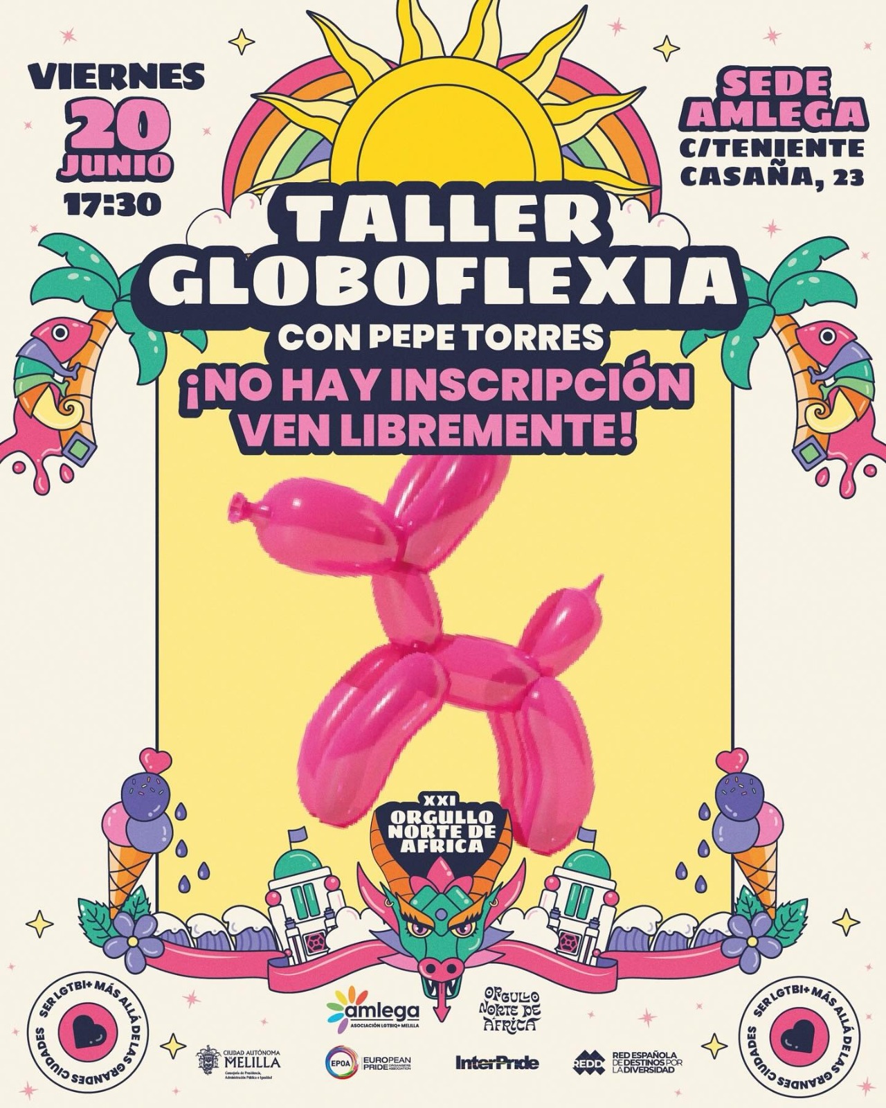 Cartel Taller de Globoflexia
