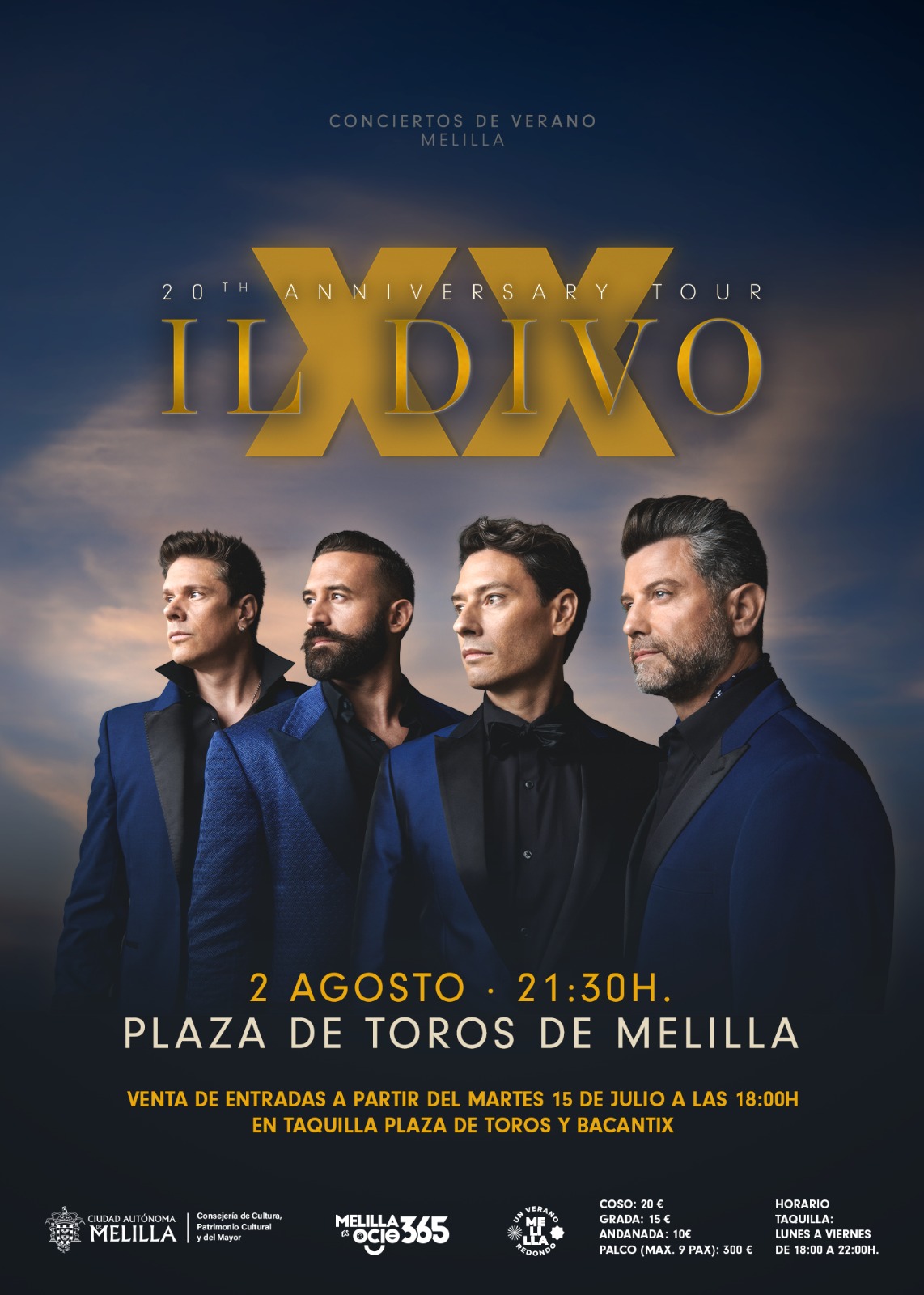 Cartel Concierto - Il Divo en Melilla