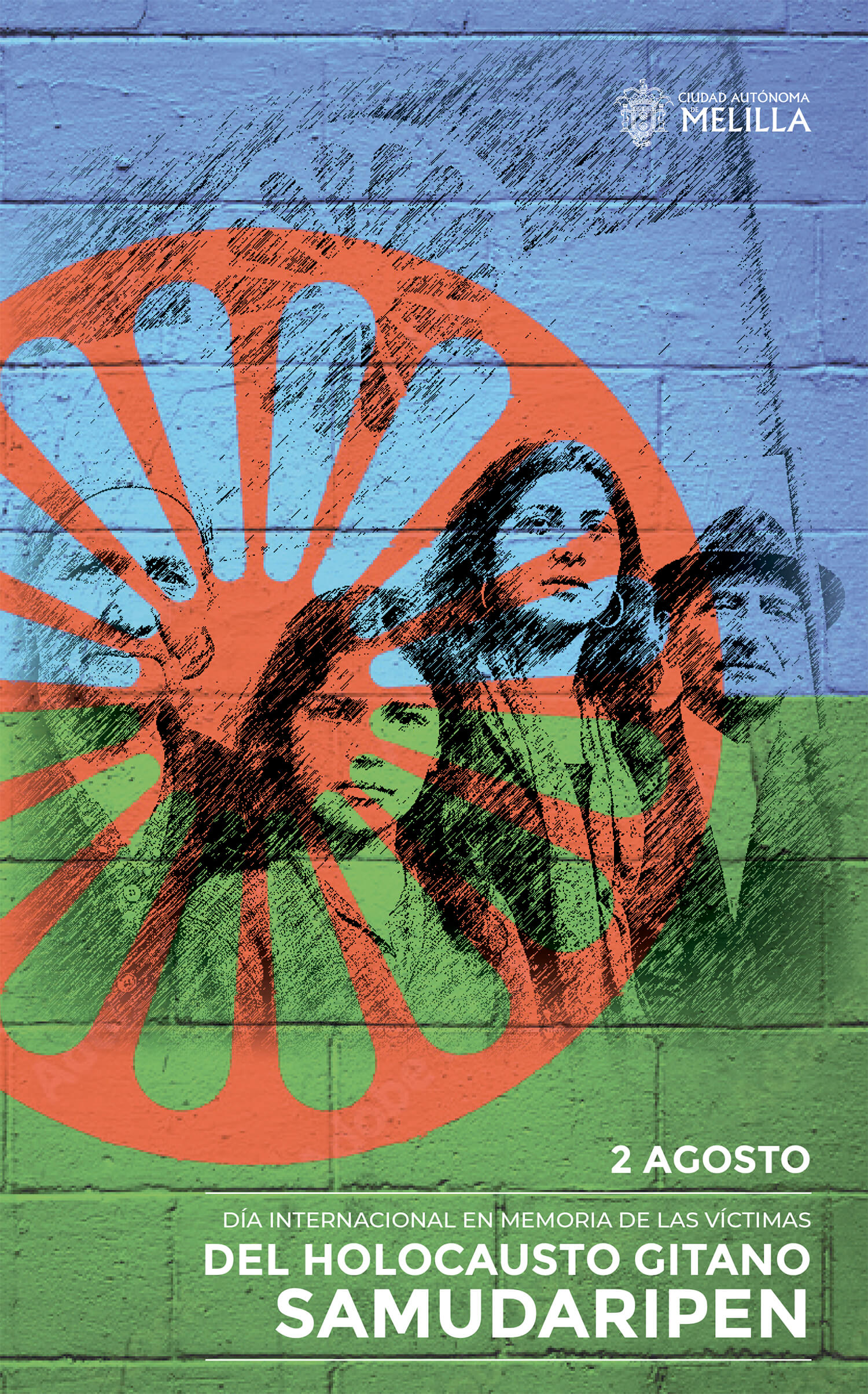 Cartel Da Internacional en Memoria de la Vctimas del Holocausto Gitano SAMUDARIPEN