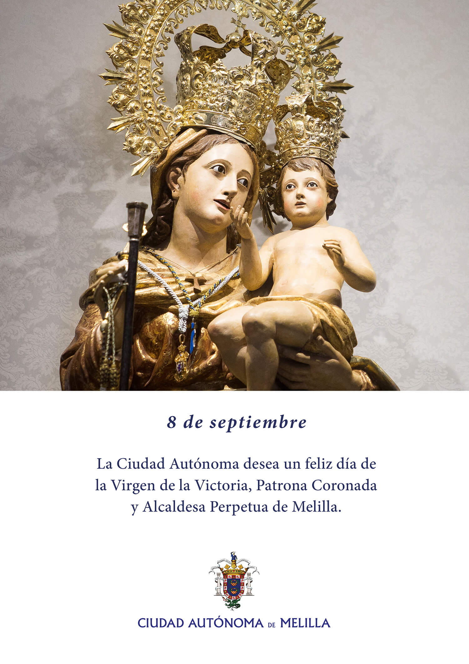 Cartel FELICITACIN DA DE LA VIRGEN DE LA VICTORIA - 2025