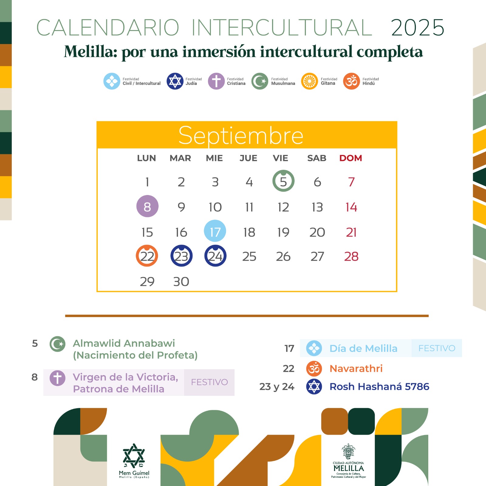 Calendario Intercultural - septiembre 2025