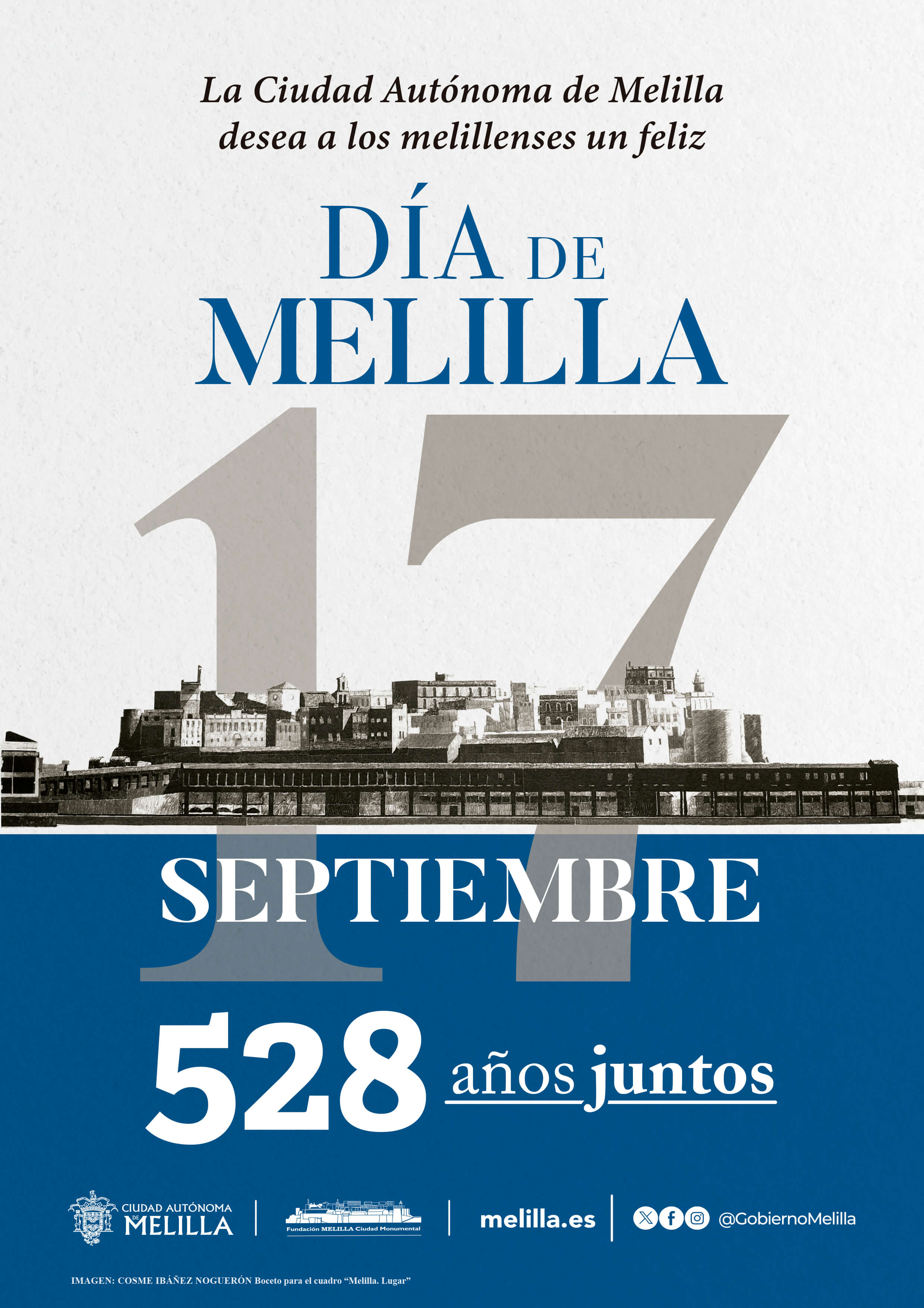 cartel FELICITACIN DA DE MELILLA 2025