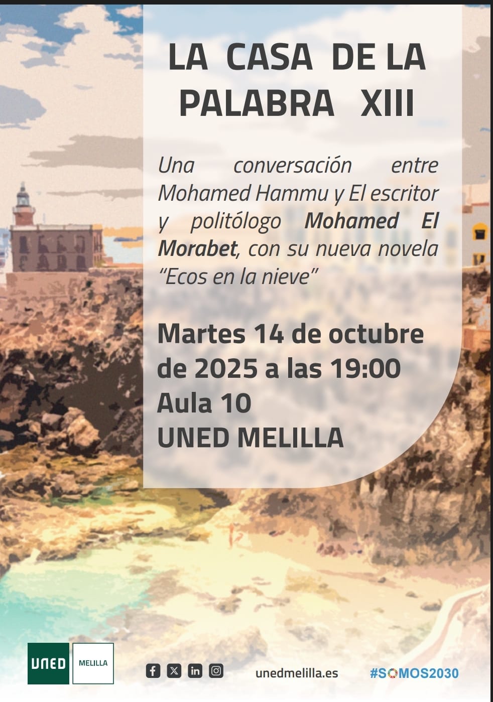 CARTEL La Casa de la Palabra XIII - UNED Melilla