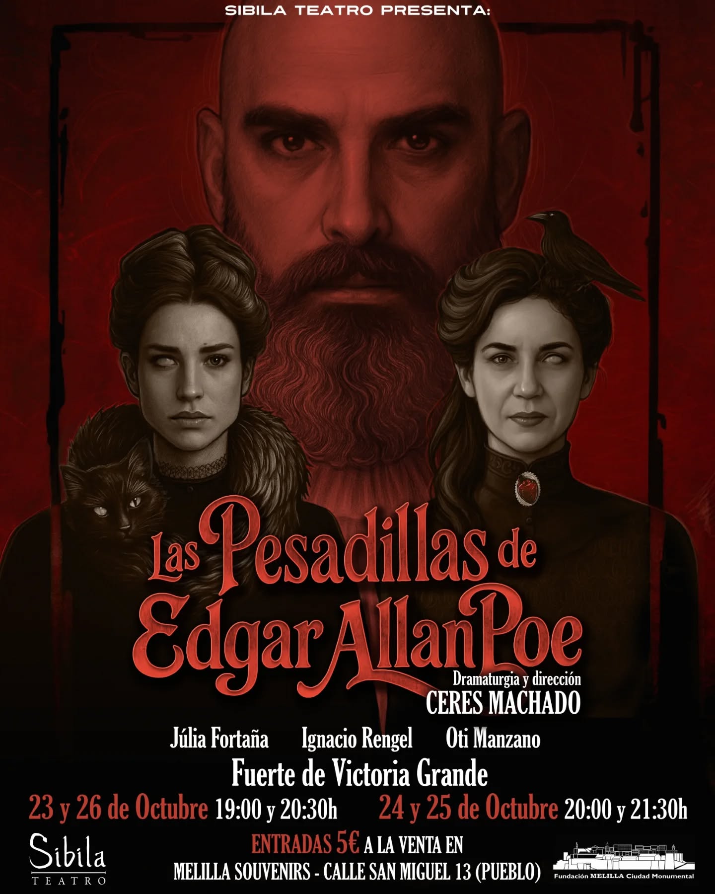 CARTEL Fuerte Victoria Grande - Las pesadillas de Edgar Allan Poe
