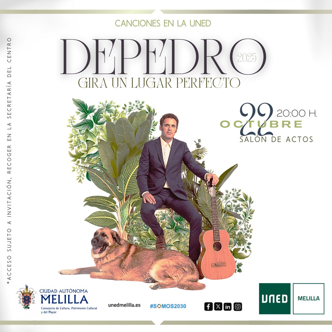 CARTEL Canciones en la UNED - Depedro