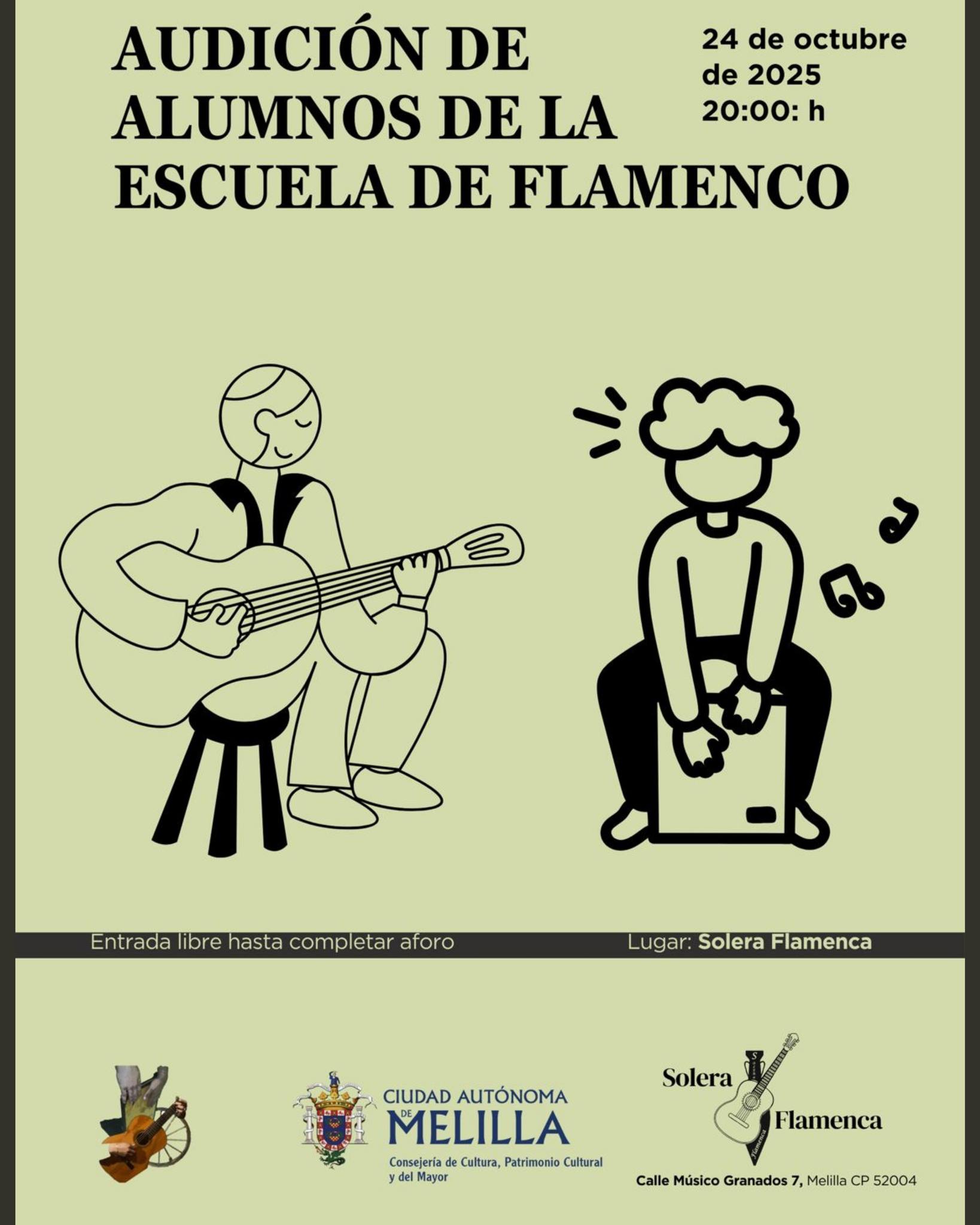 CARTEL Audicin de Alumnos de la Escuela de Flamenco